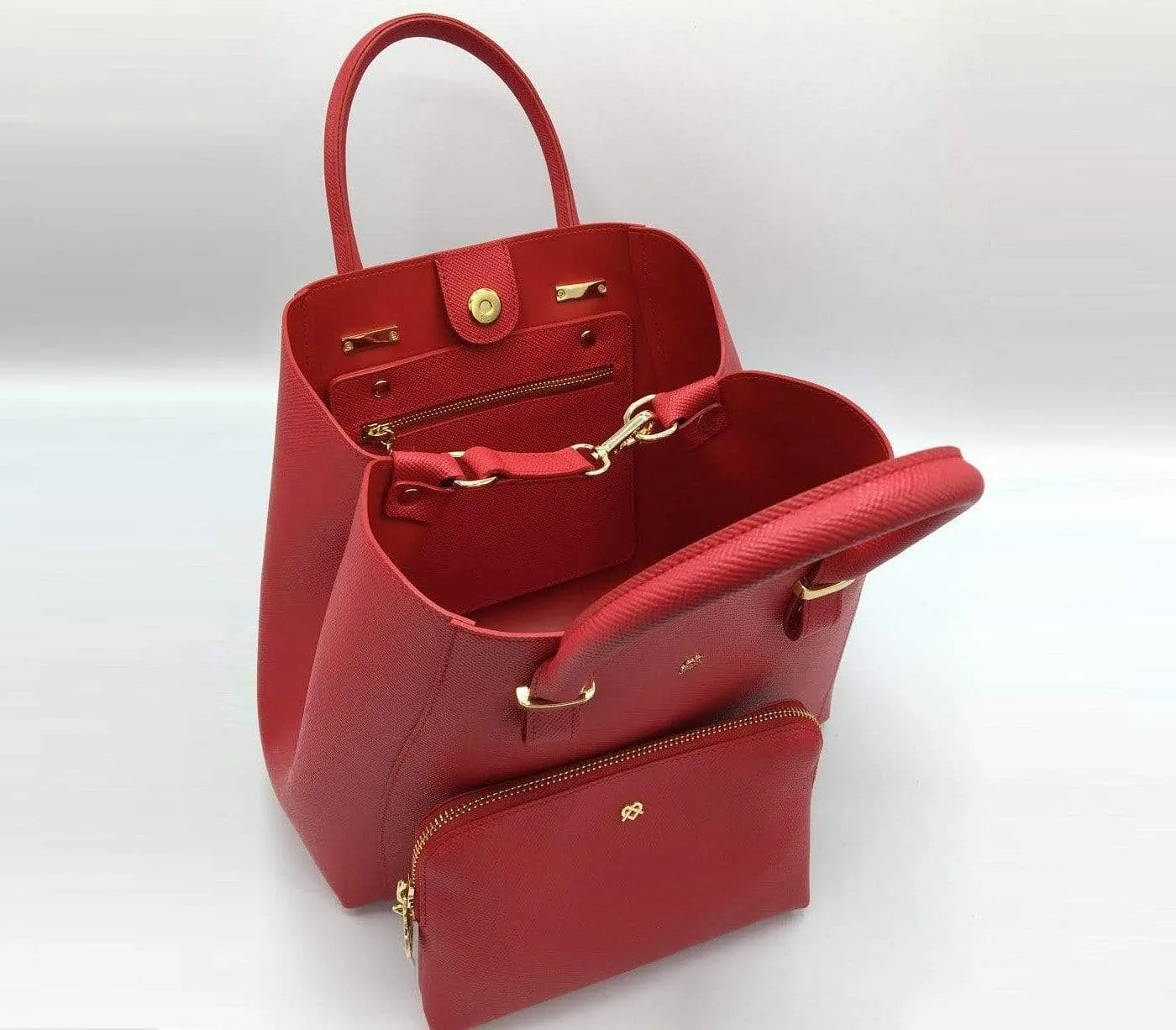 Jane Vegan Leather Handbag | Red