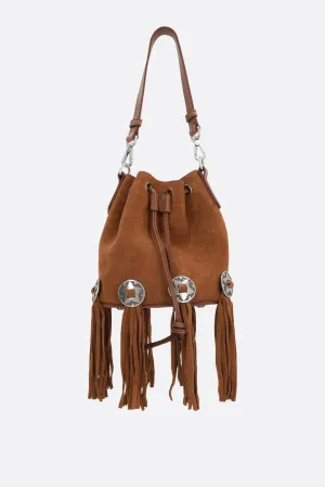 Janis bucket bag in suede
