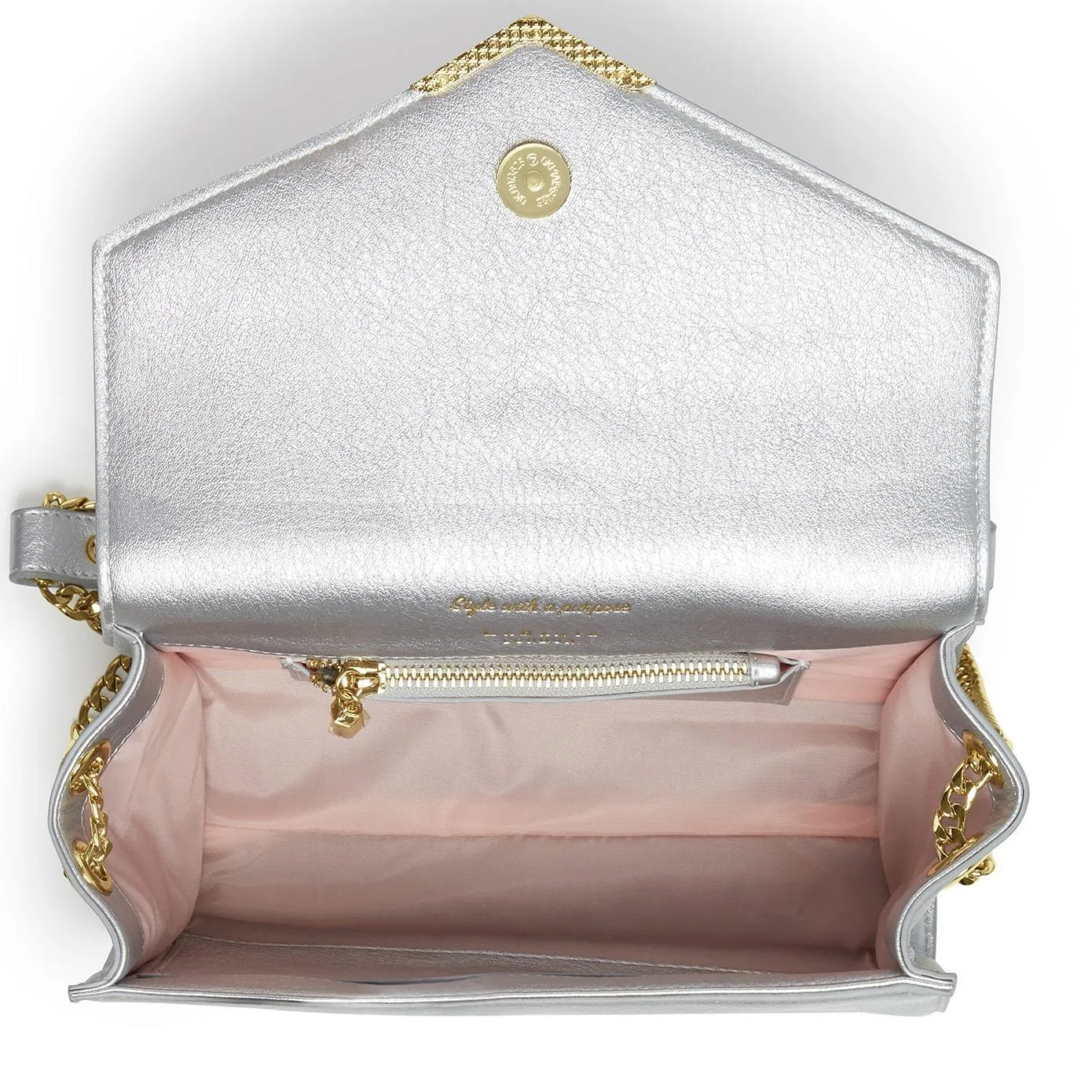 Kensington Vegan Crossbody Bag | Silver