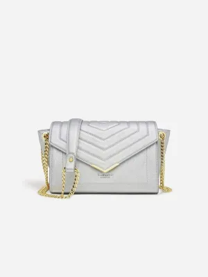 Kensington Vegan Crossbody Bag | Silver