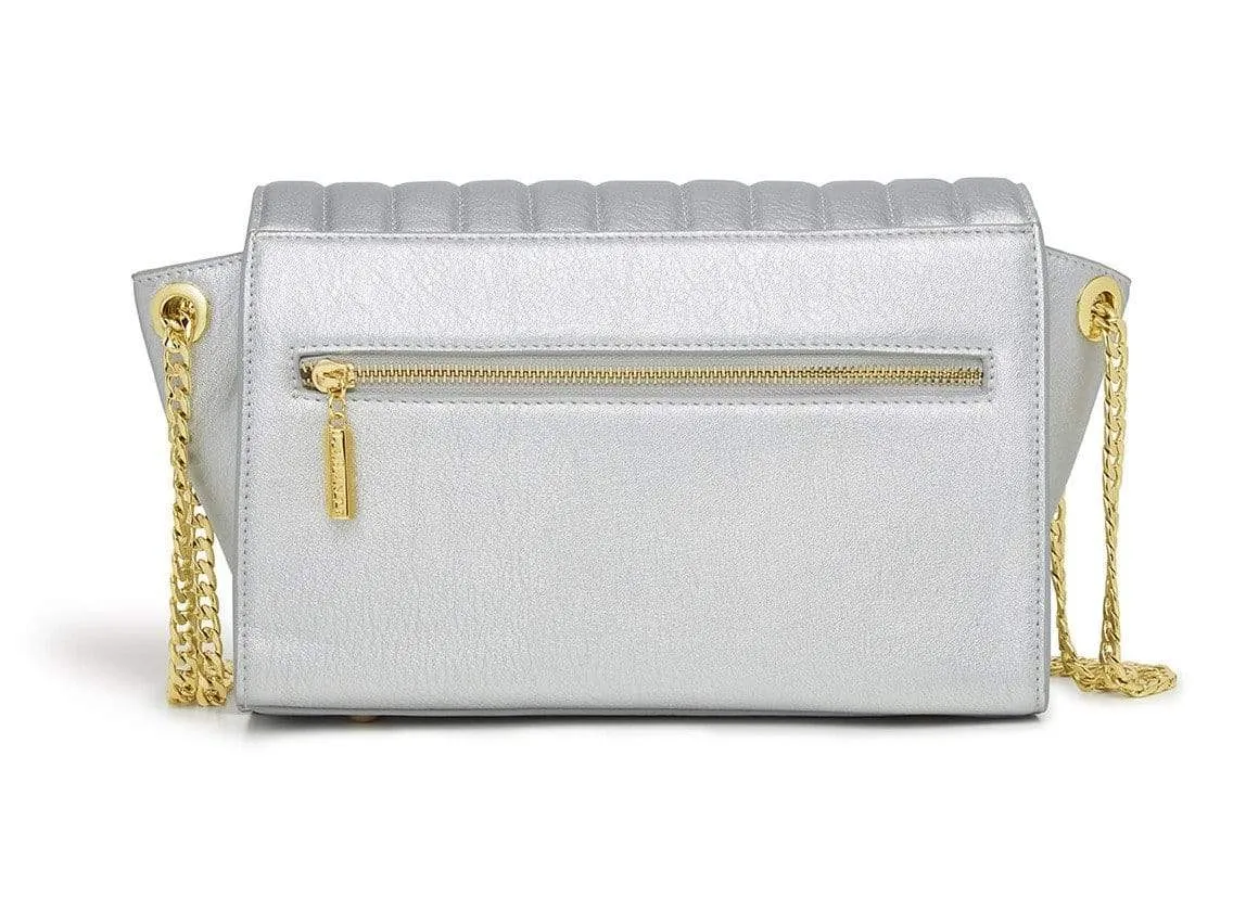 Kensington Vegan Crossbody Bag | Silver