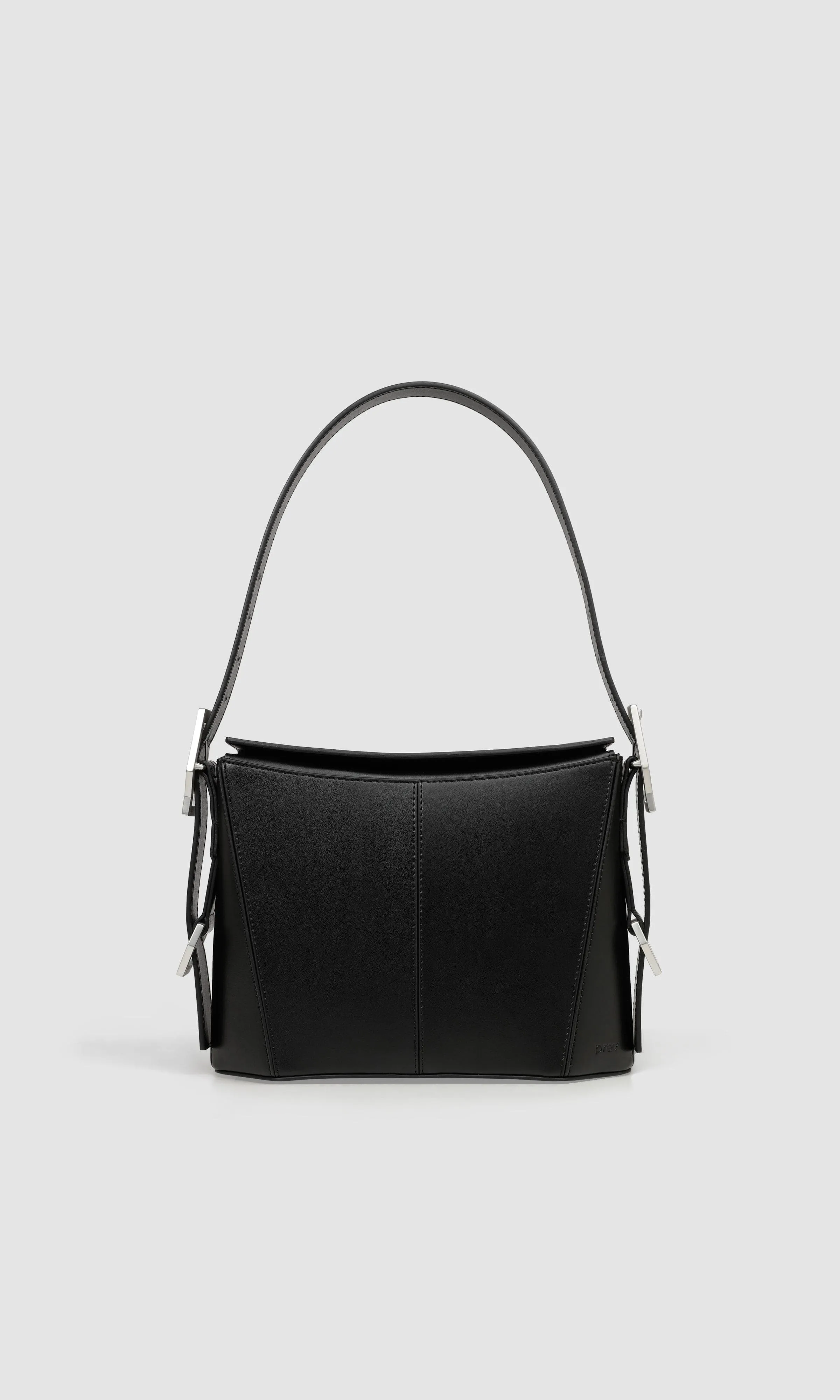 Kiara Vegan Apple Leather Shoulder Bag | Black