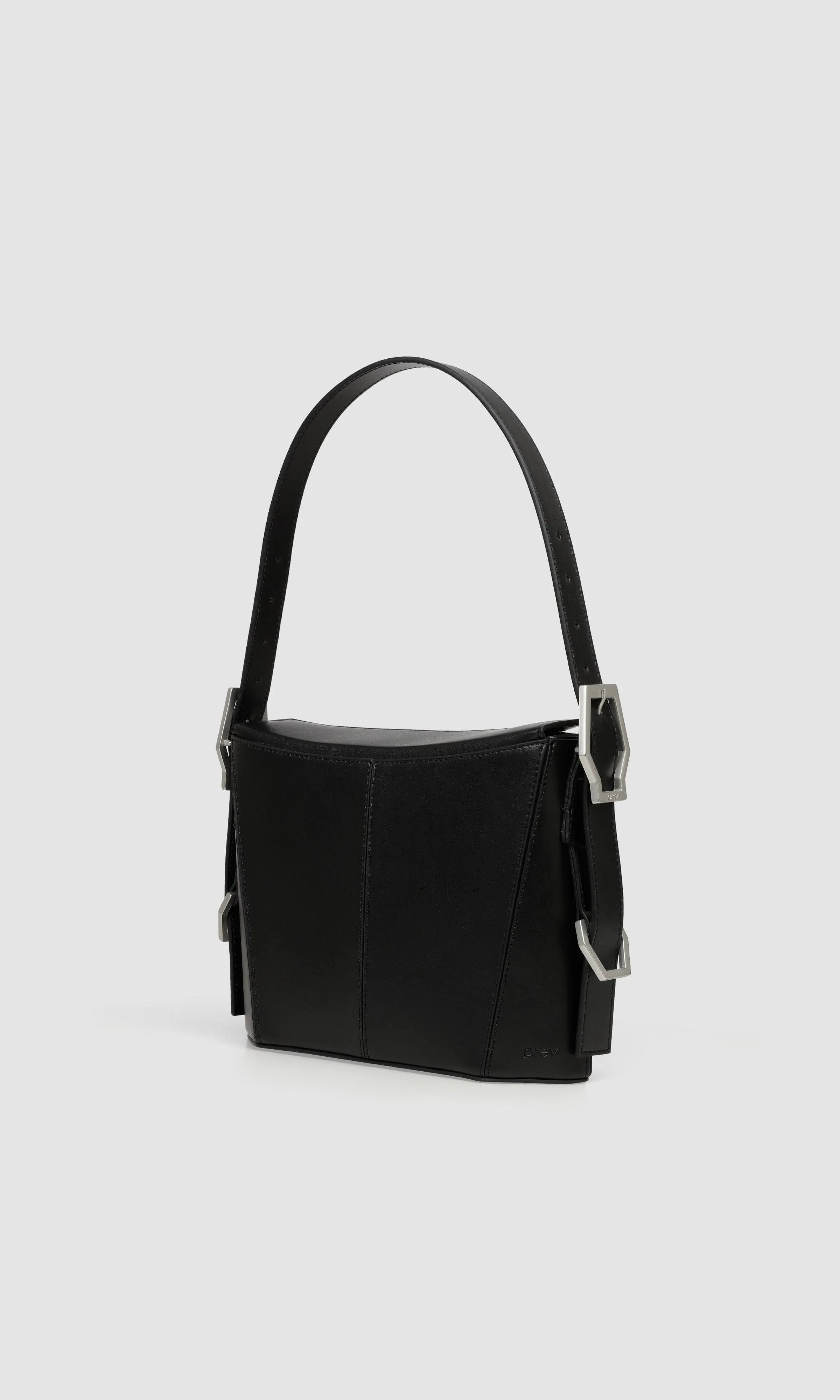 Kiara Vegan Apple Leather Shoulder Bag | Black