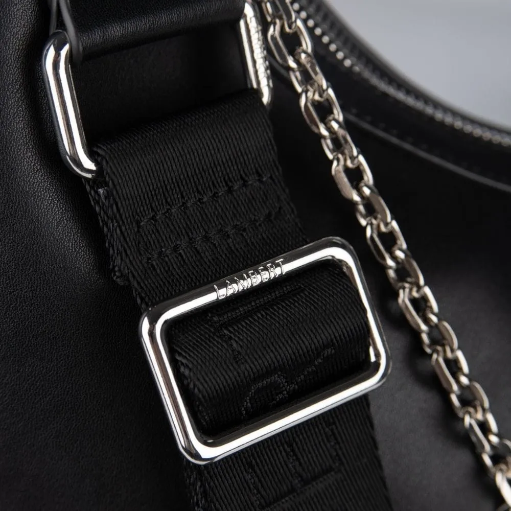 Le Jenny - Sac à main hobo en cuir vegan noir
