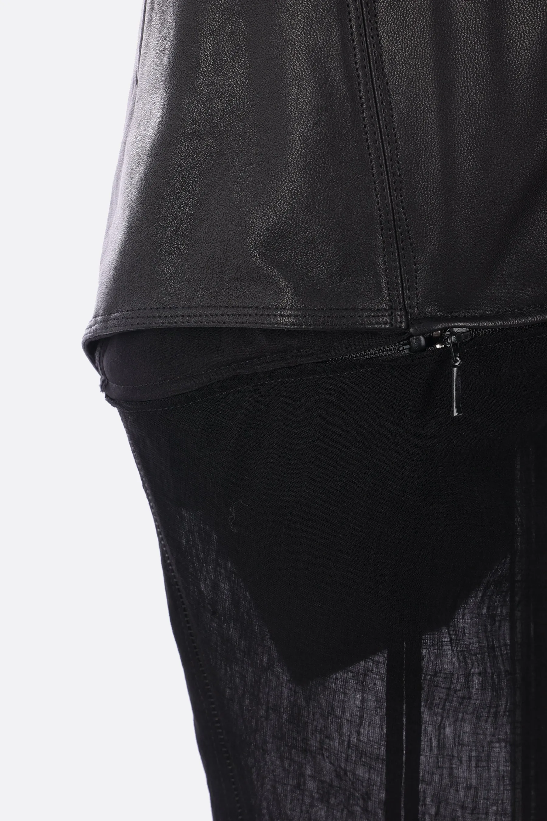 leather and canvas trousers