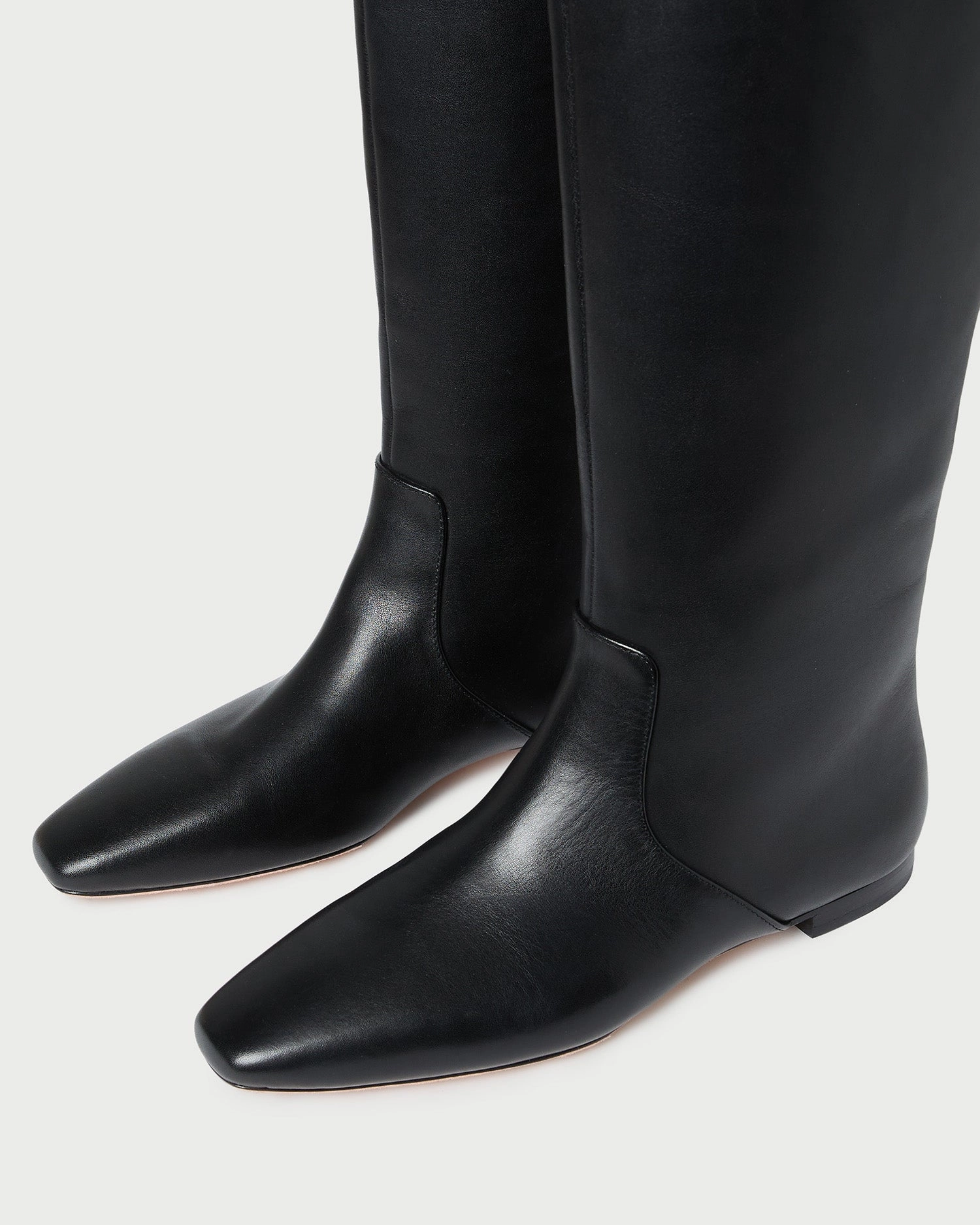 Lillian Black Leather Tall Boot
