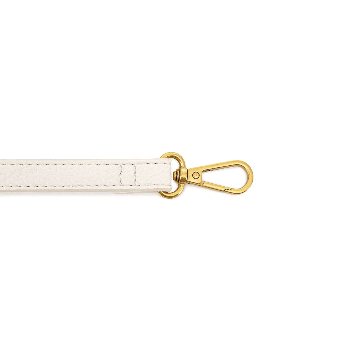 Lock Vegan Leather Crossbody Bag | Coconut Cream Pebbled