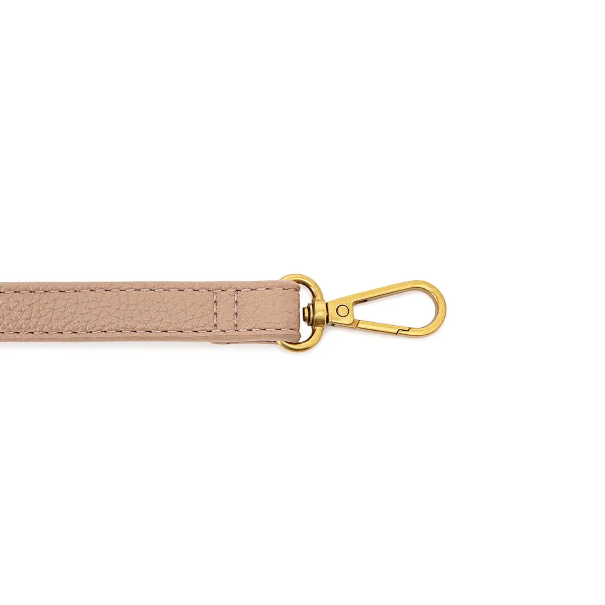 Lock Vegan Leather Crossbody Bag | Latte Pebbled