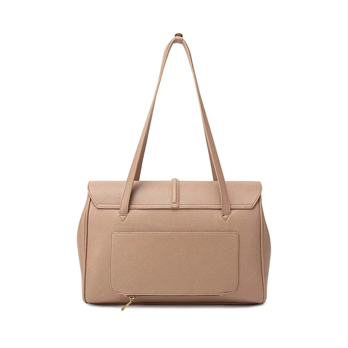 Lock Vegan Leather Tote Upgrade Edition | Latte Pebbled