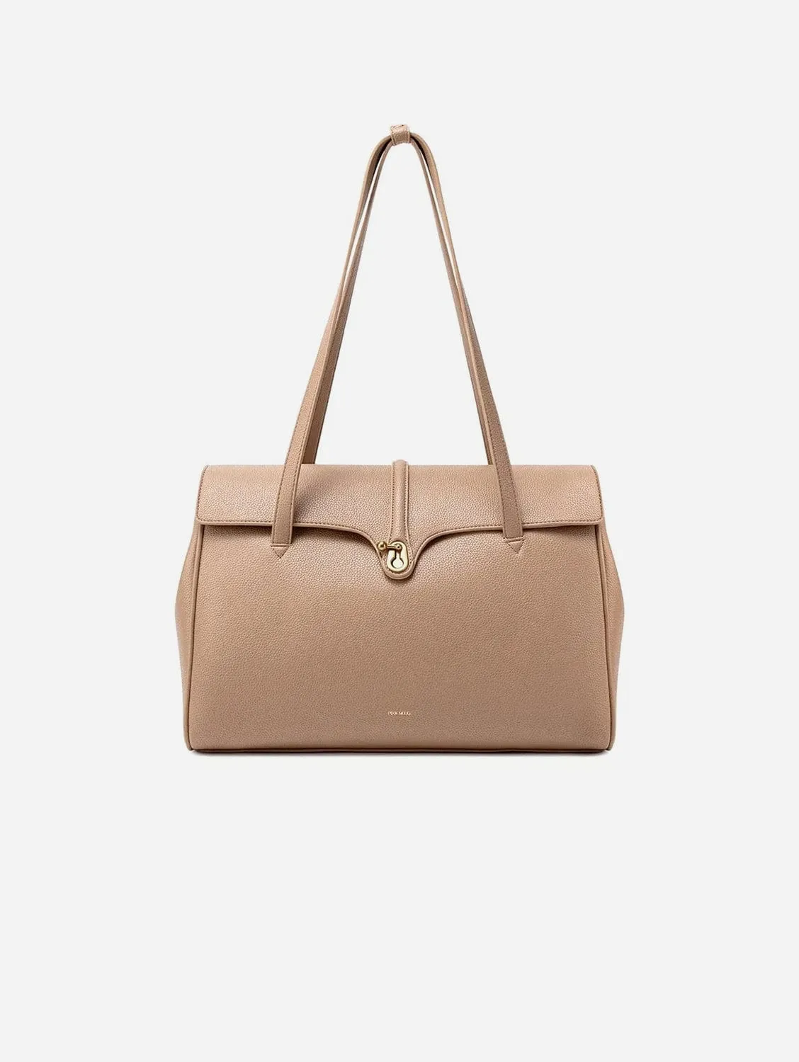 Lock Vegan Leather Tote Upgrade Edition | Latte Pebbled