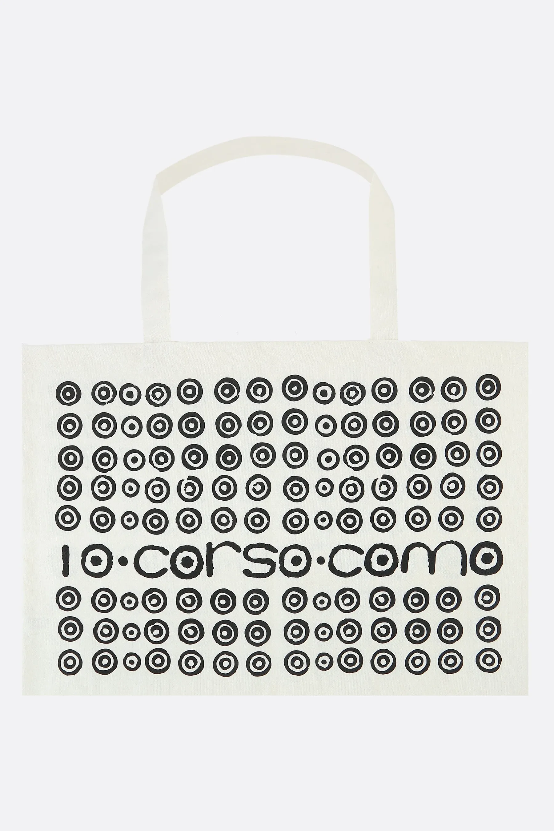 logo print canvas shopping bag