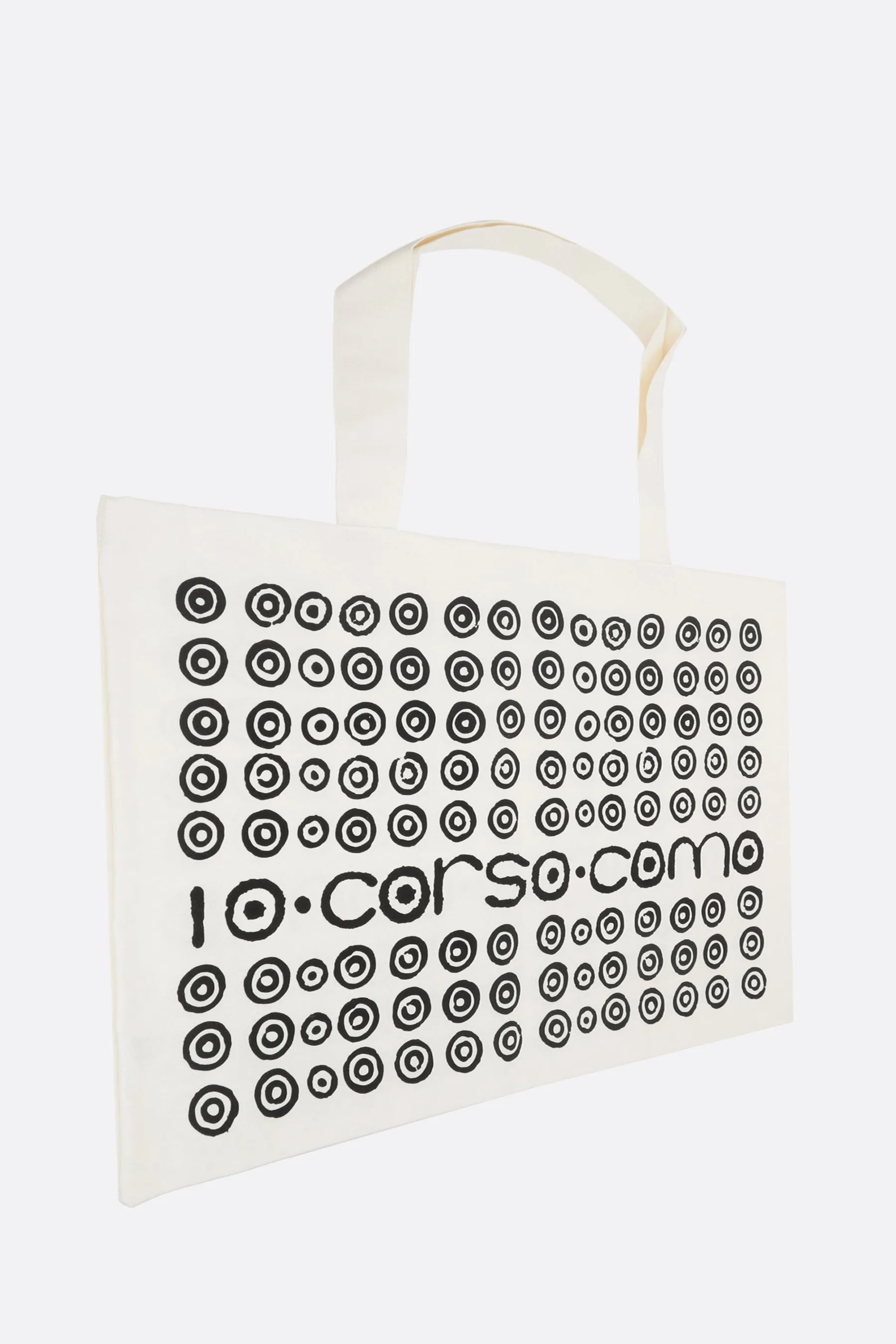 logo print canvas shopping bag