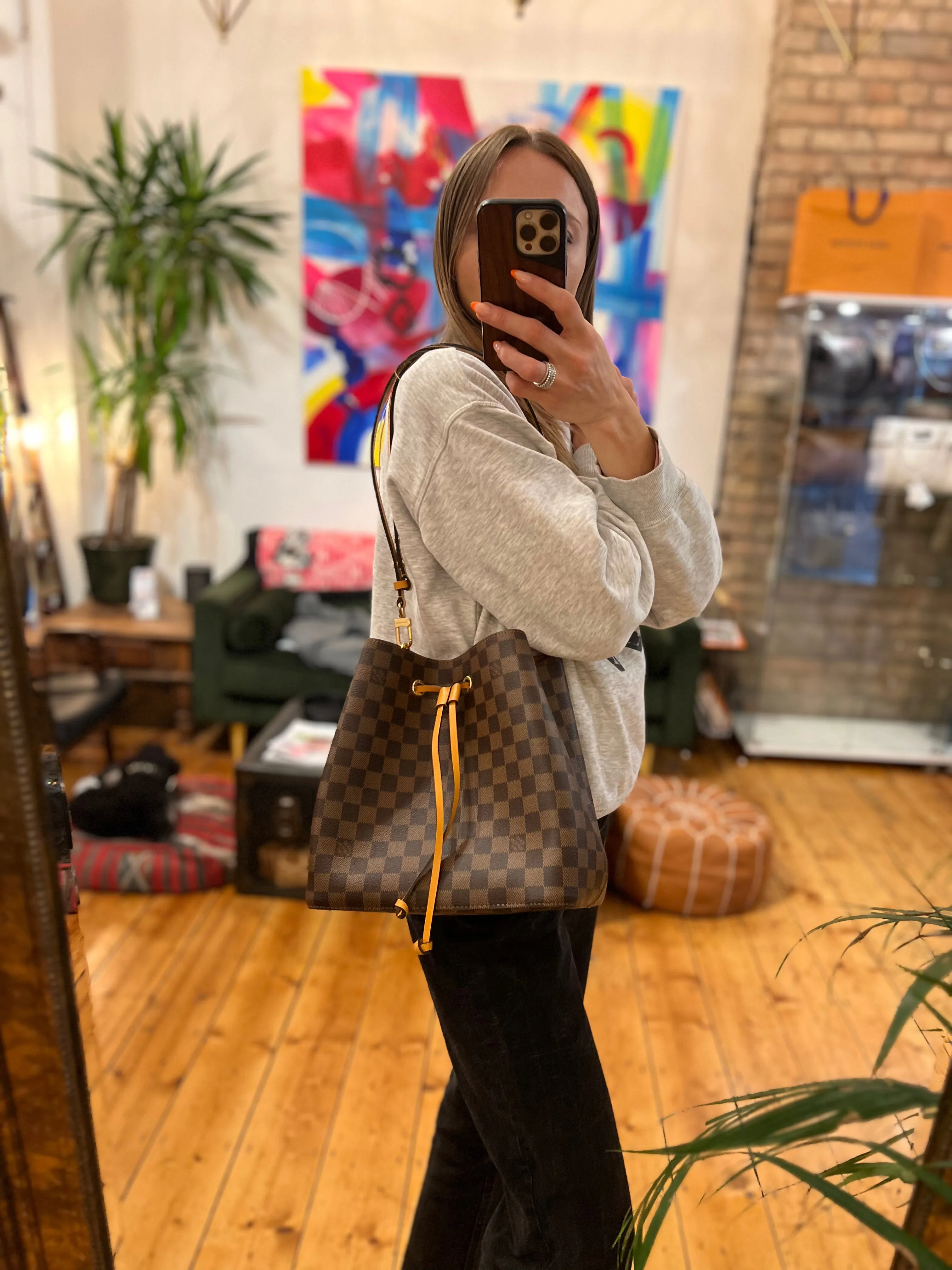 Louis Vuitton Damier Ebene Neo Noe Bucket Bag