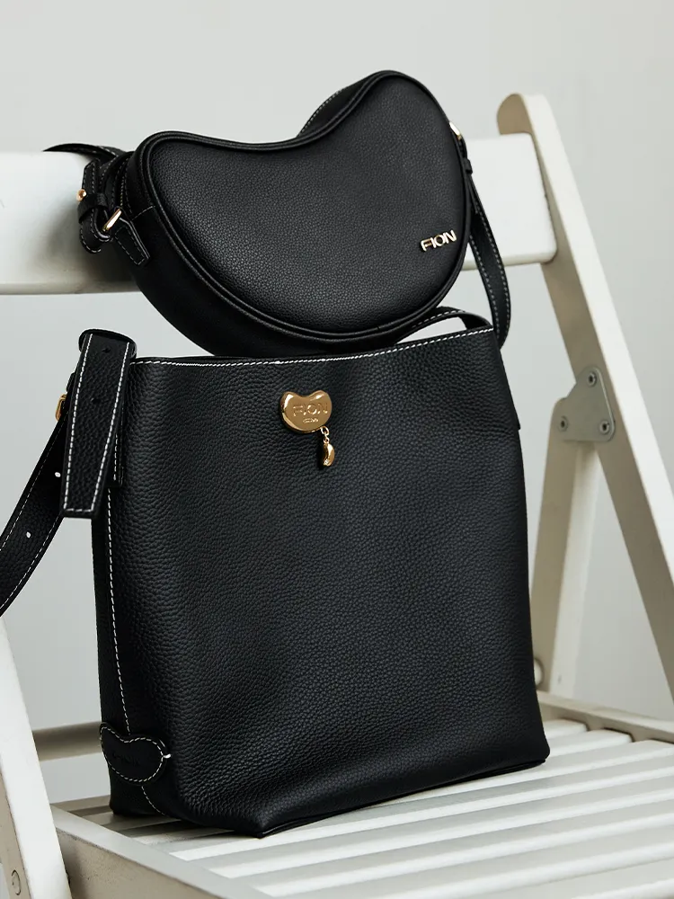 Love Sick Leather Medium Bucket Bag