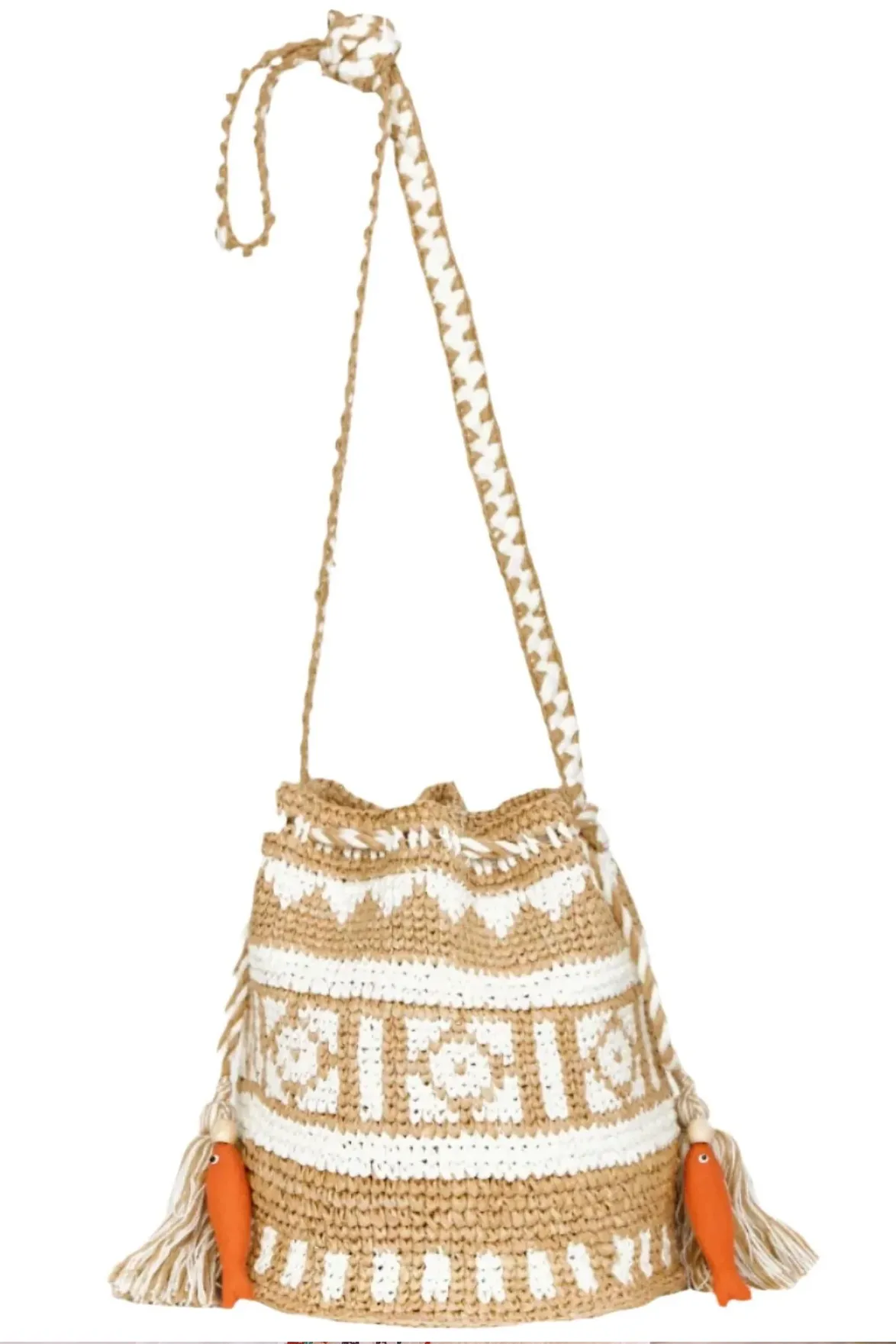 M.A.B.E Pari Raffia Ecru Pouch