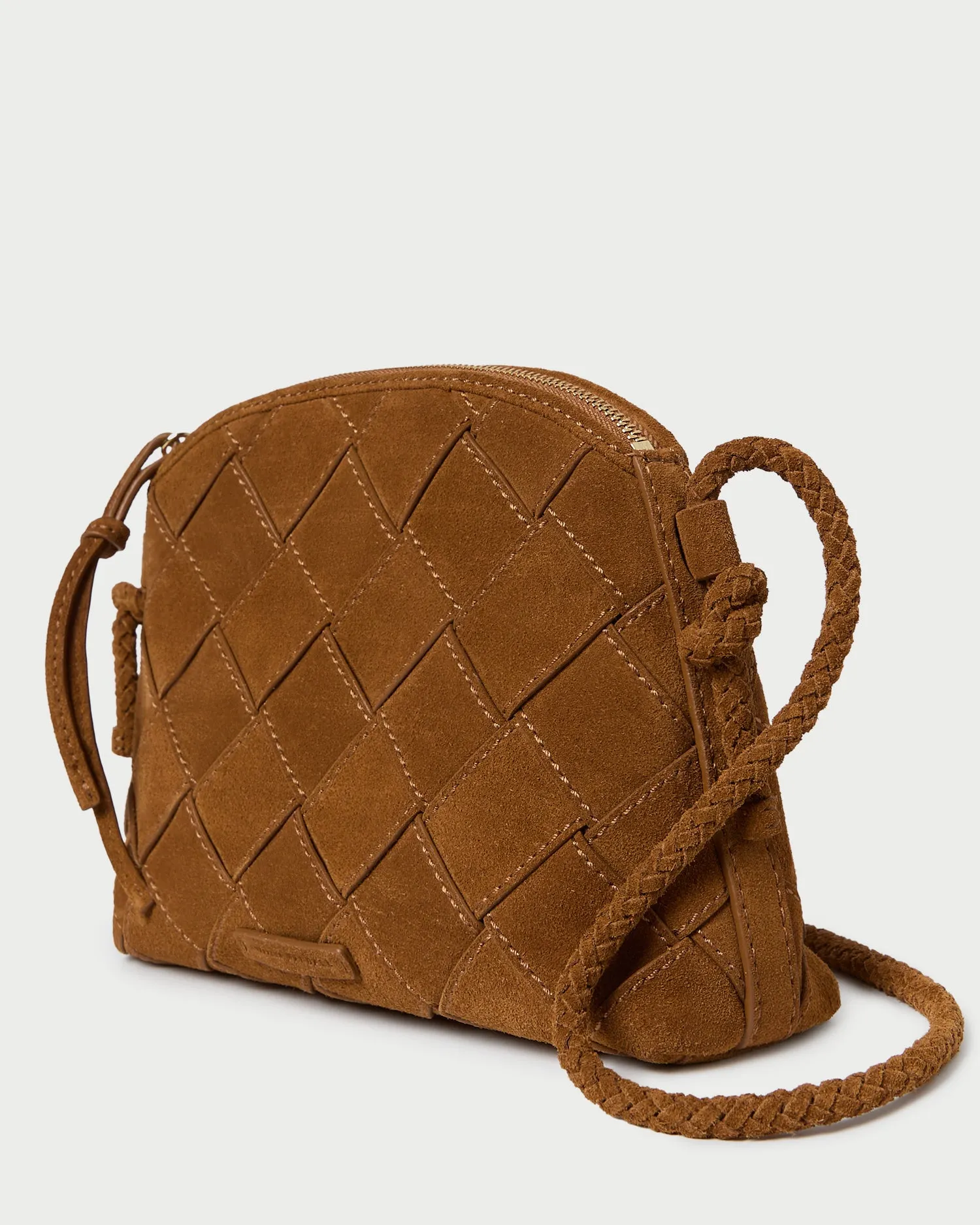 Mallory Cacao Woven Crossbody