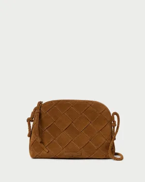 Mallory Cacao Woven Crossbody