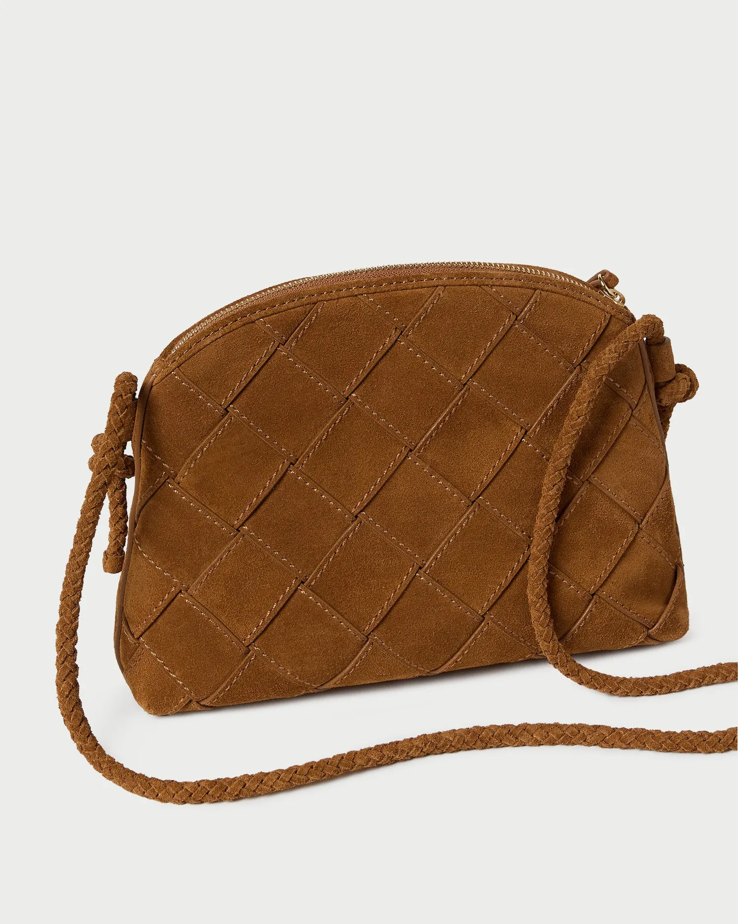 Mallory Cacao Woven Crossbody