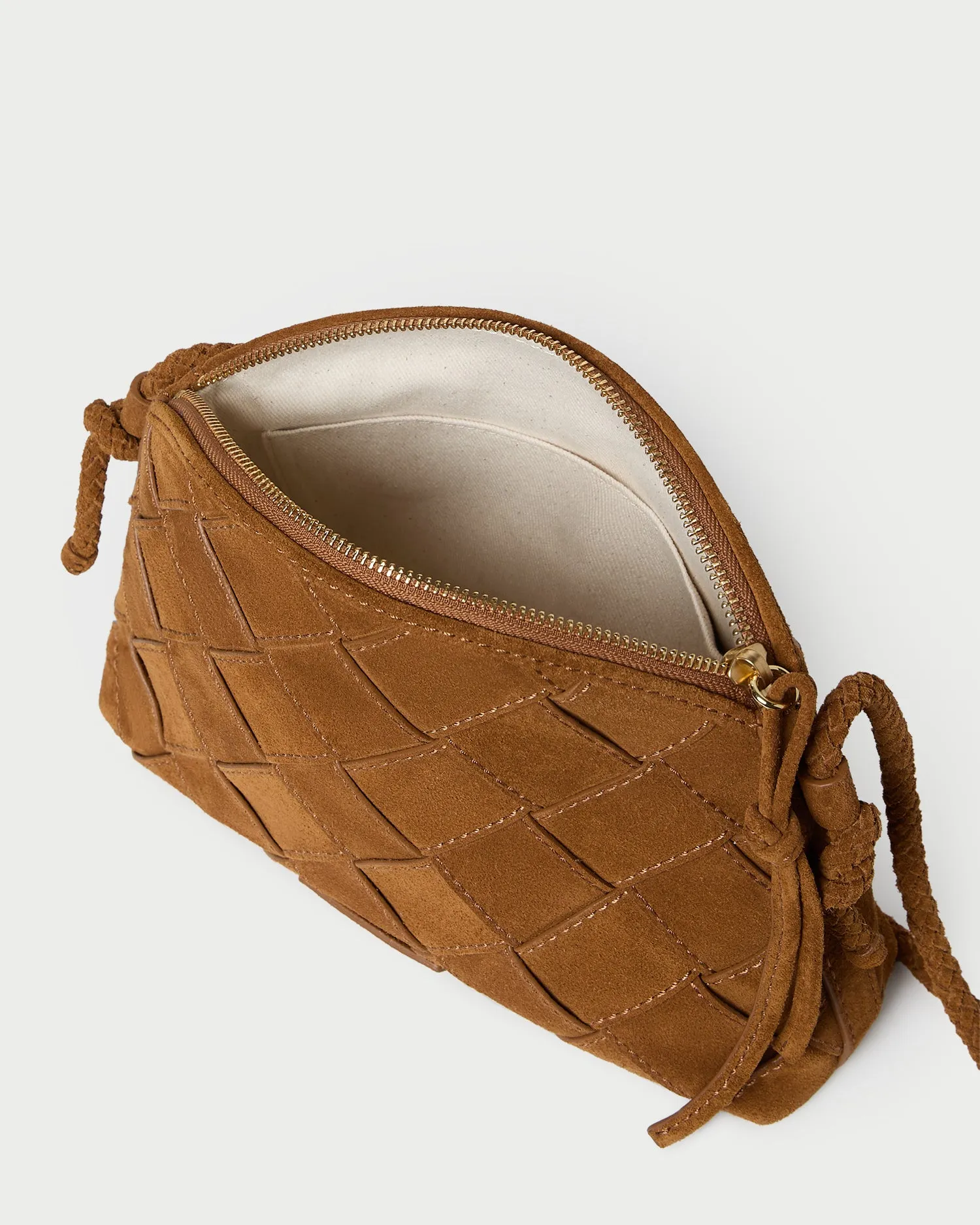Mallory Cacao Woven Crossbody
