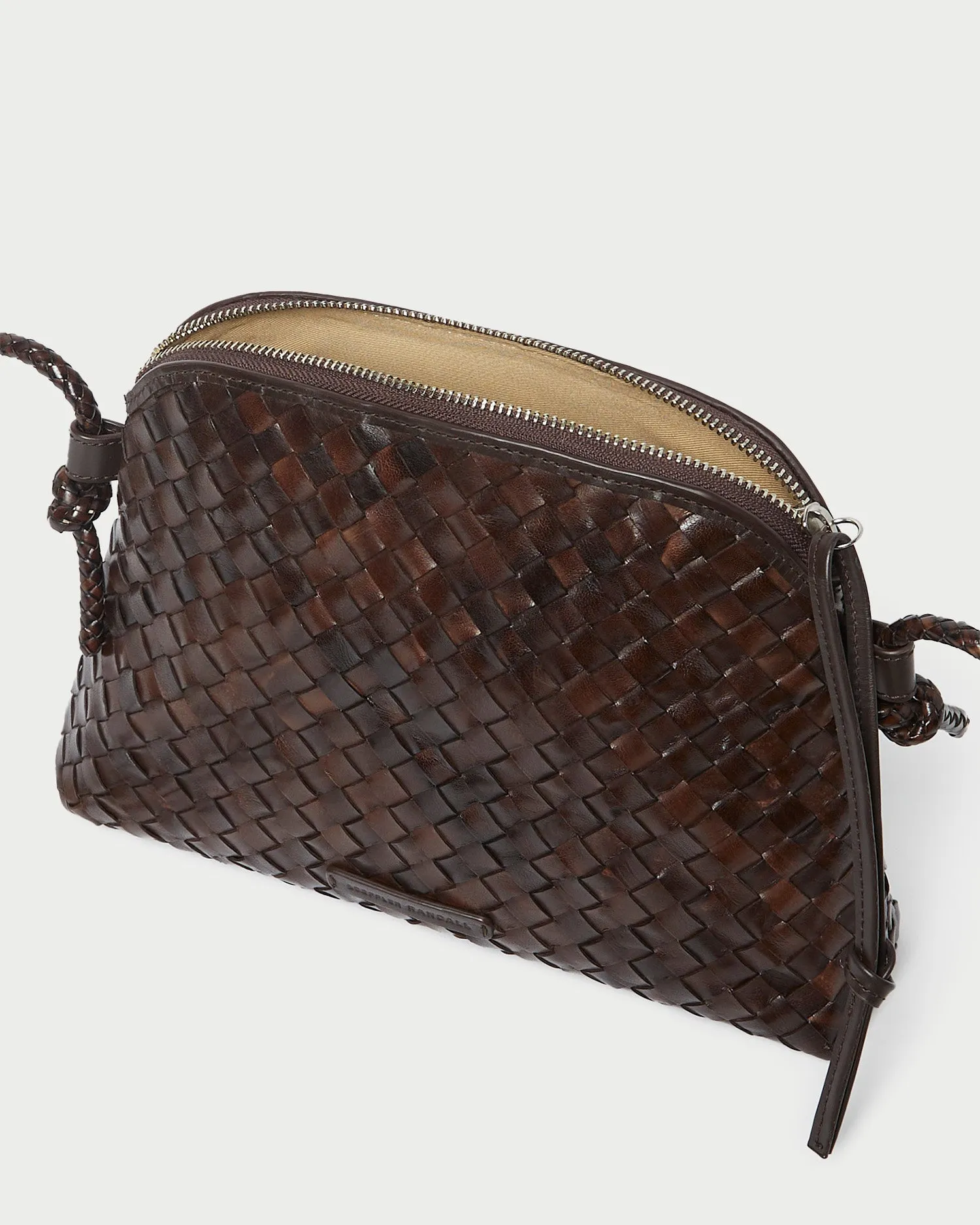 Mallory Chocolate Woven Crossbody