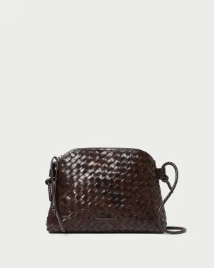 Mallory Chocolate Woven Crossbody