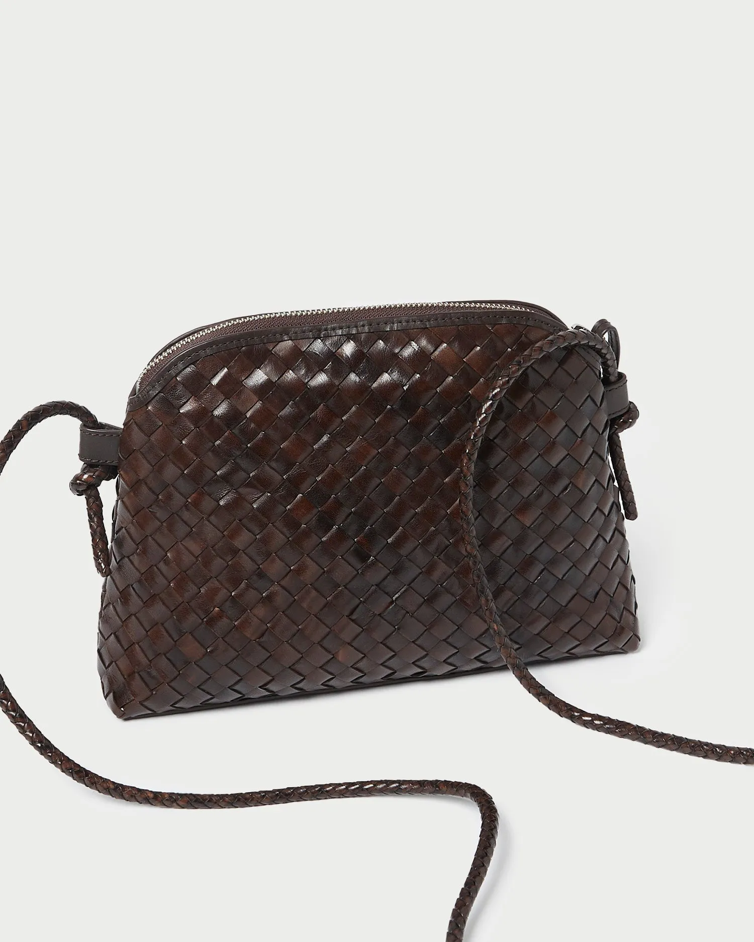 Mallory Chocolate Woven Crossbody