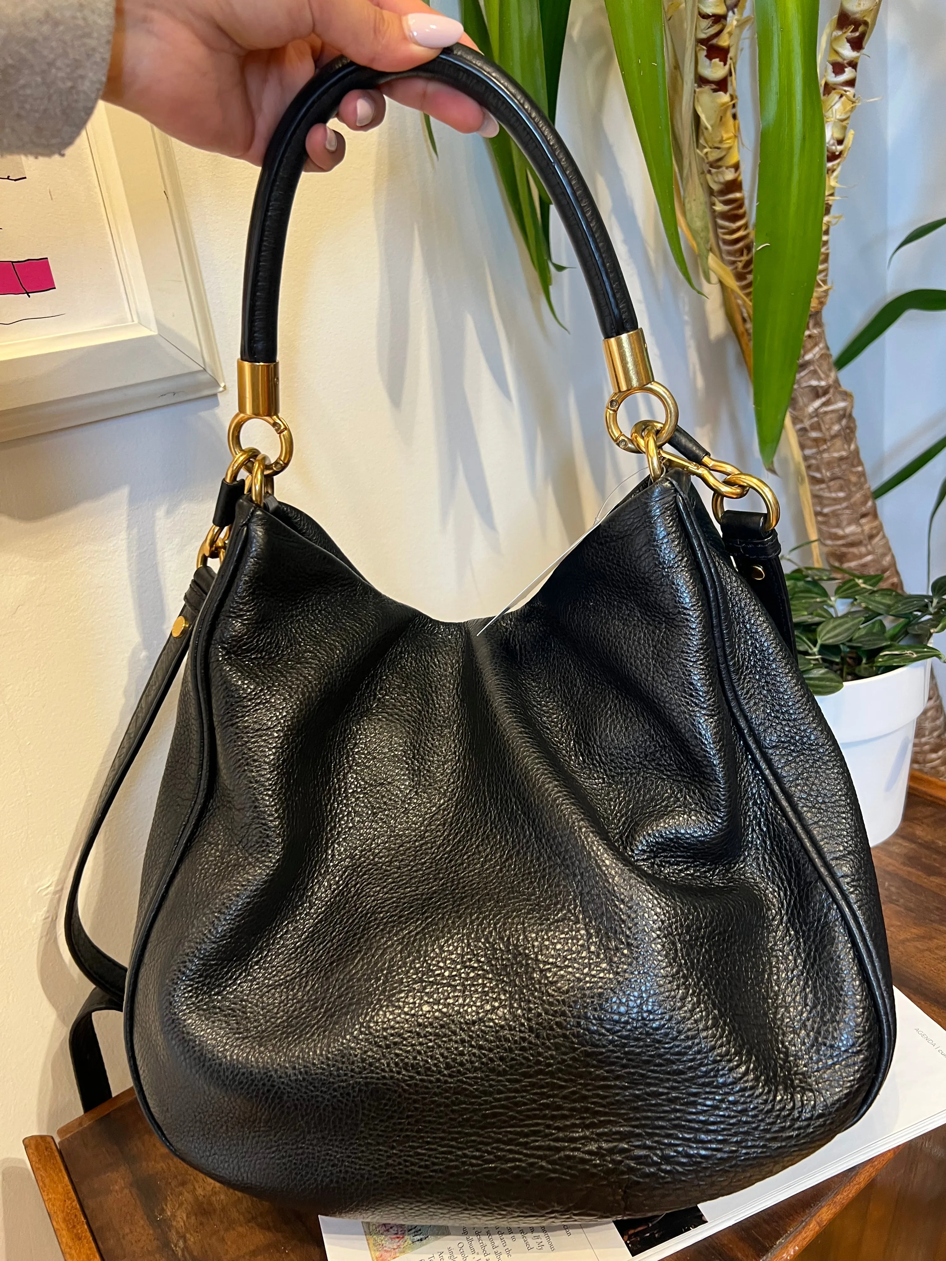 Marc by Marc Jacobs Black Leather Hobo Q Hillier