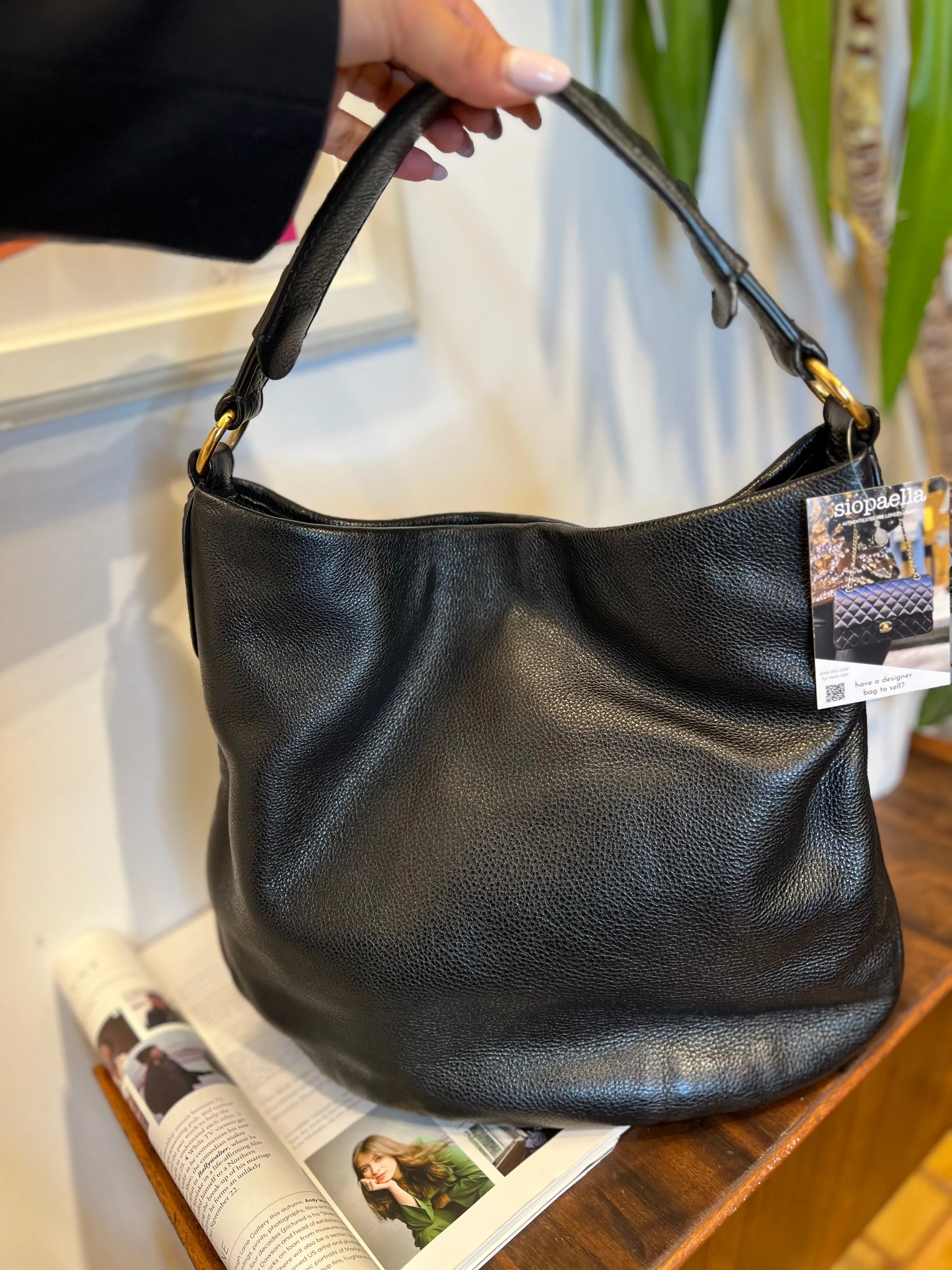 Marc Jacobs Black Leather Hobo / Shoulder Bag