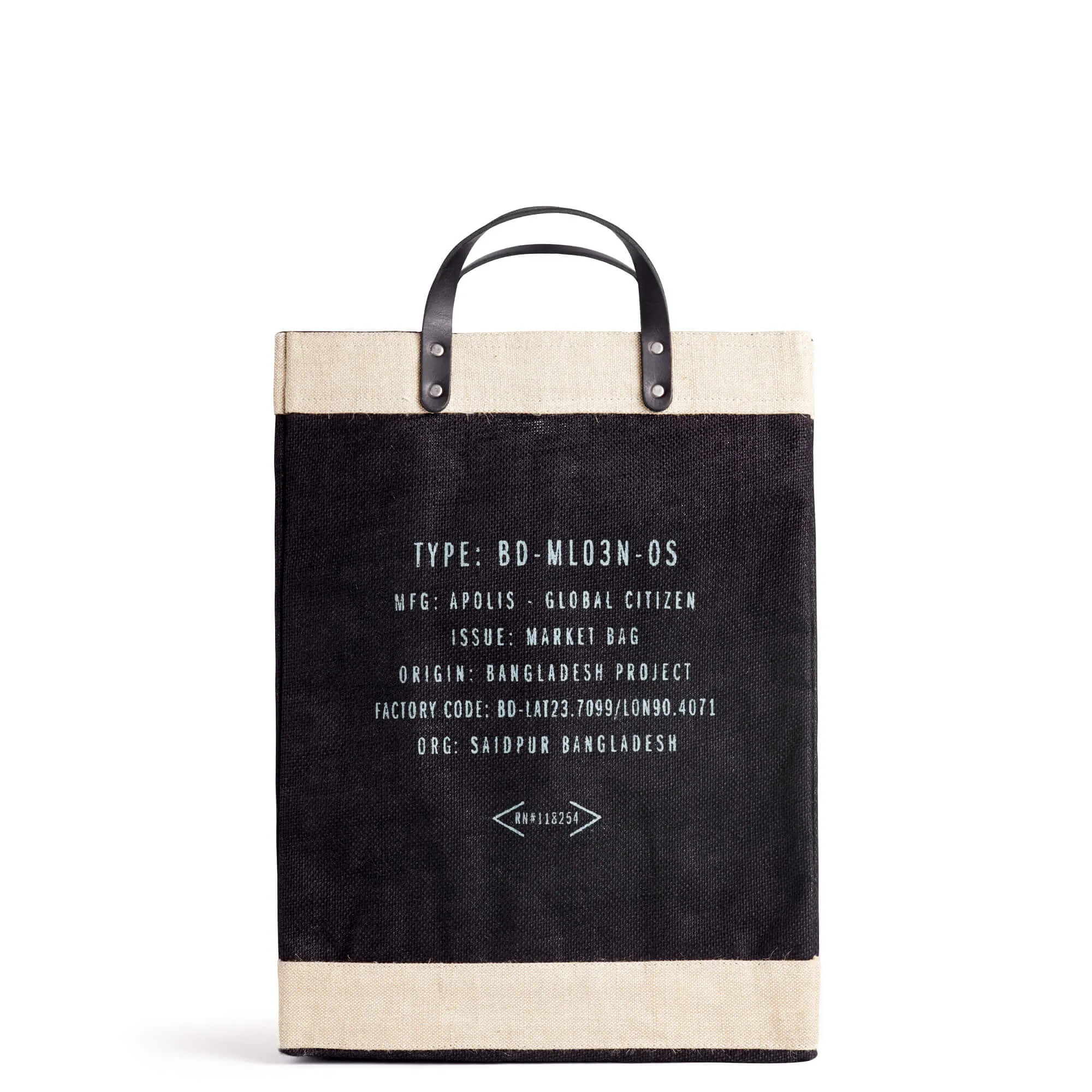 Market Bag in Black for L.A. LOS ANGELES.