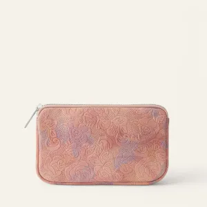 Millie Pouch | Garden of Roses with Silver hardware