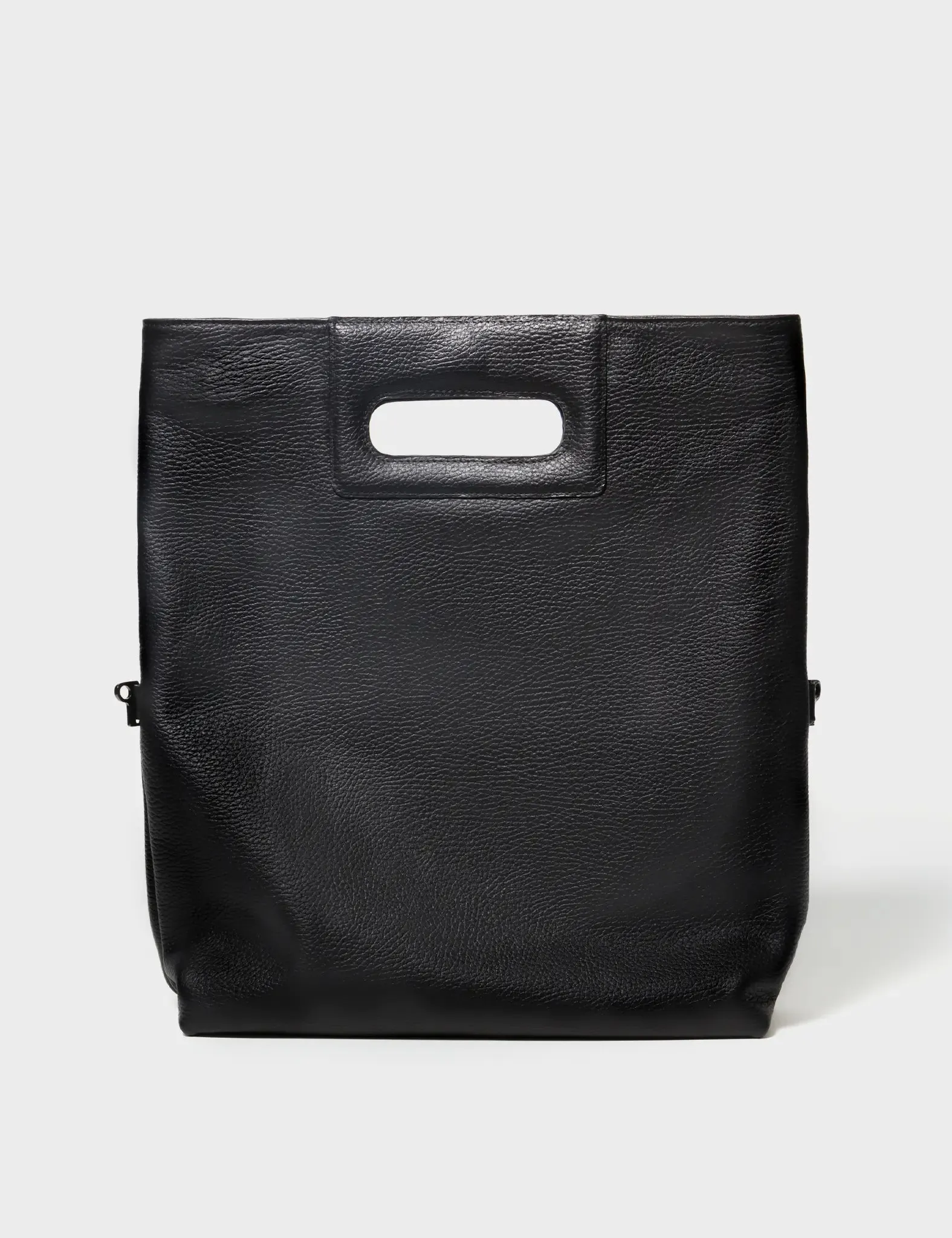 Milo Convertible Crossbody Bag - Black Leather Pigeonista Print