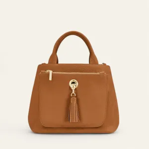 Mini D Tote | Tan with Gold hardware