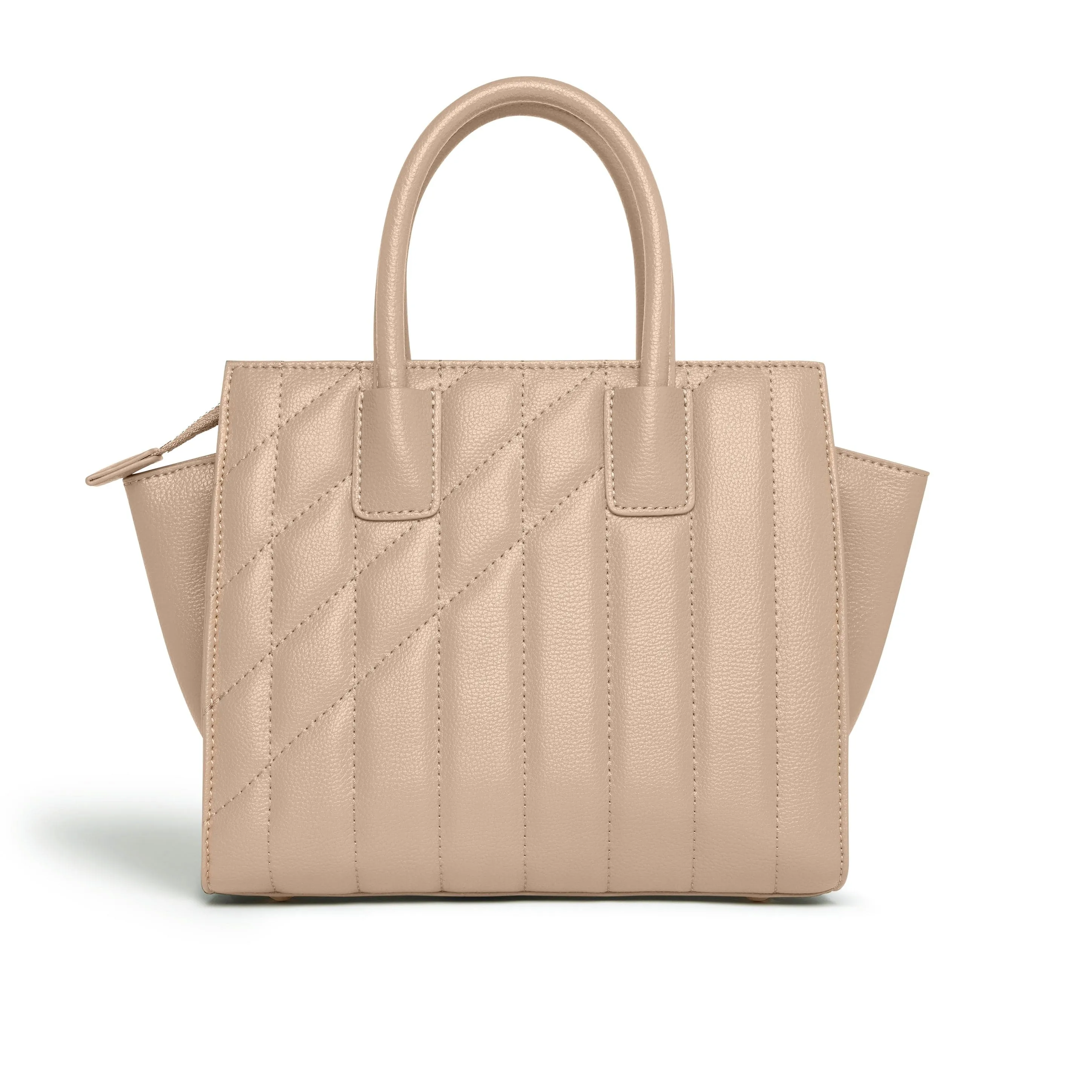 Mini Demi Vegan Leather Tote Bag | Beige