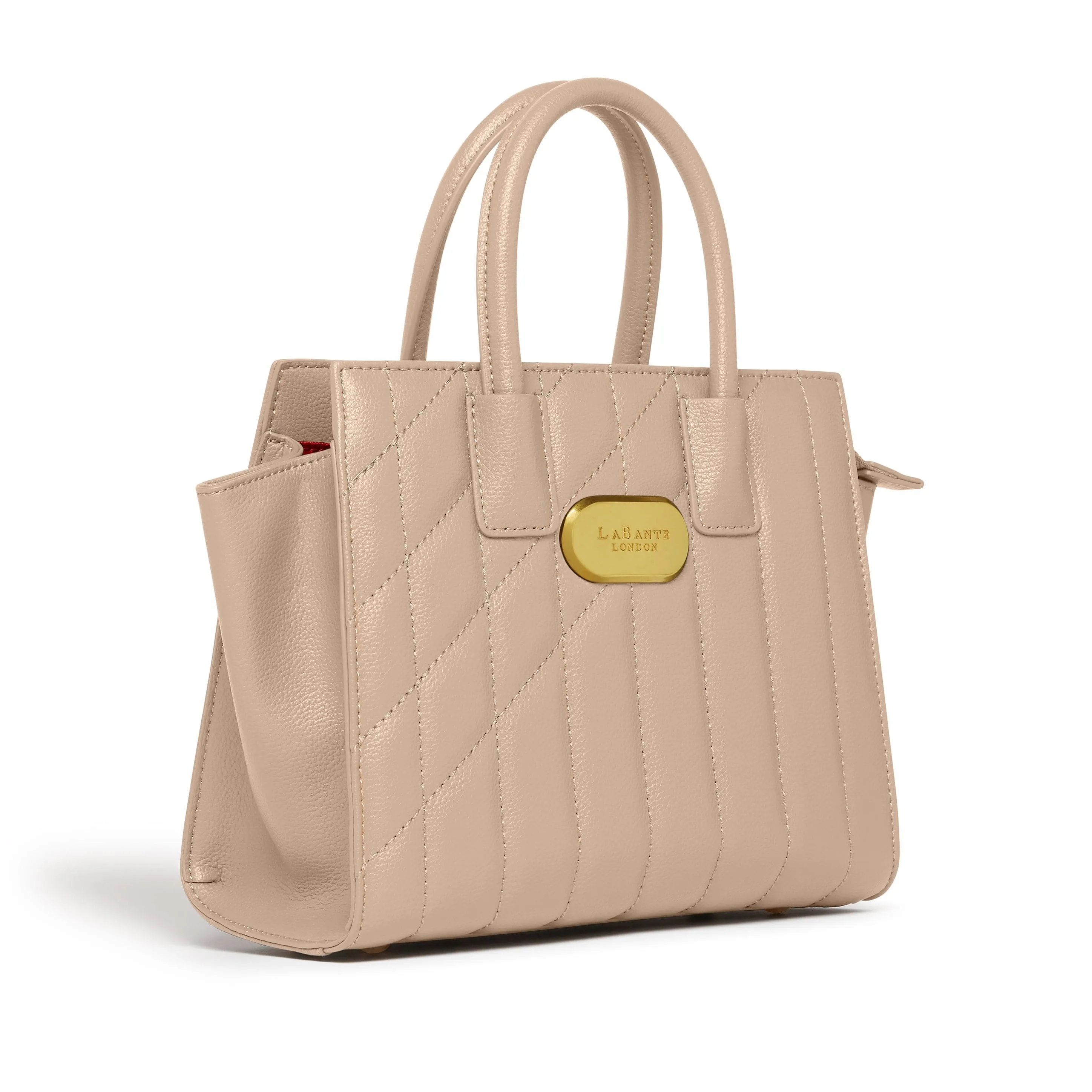 Mini Demi Vegan Leather Tote Bag | Beige