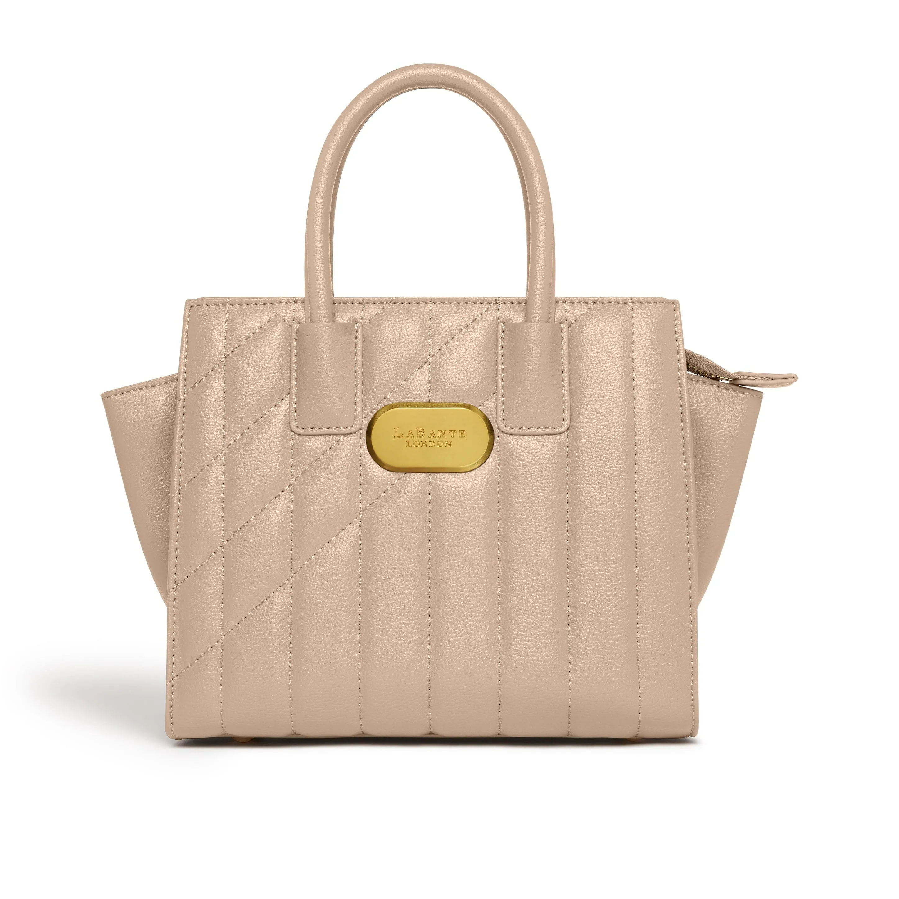 Mini Demi Vegan Leather Tote Bag | Beige