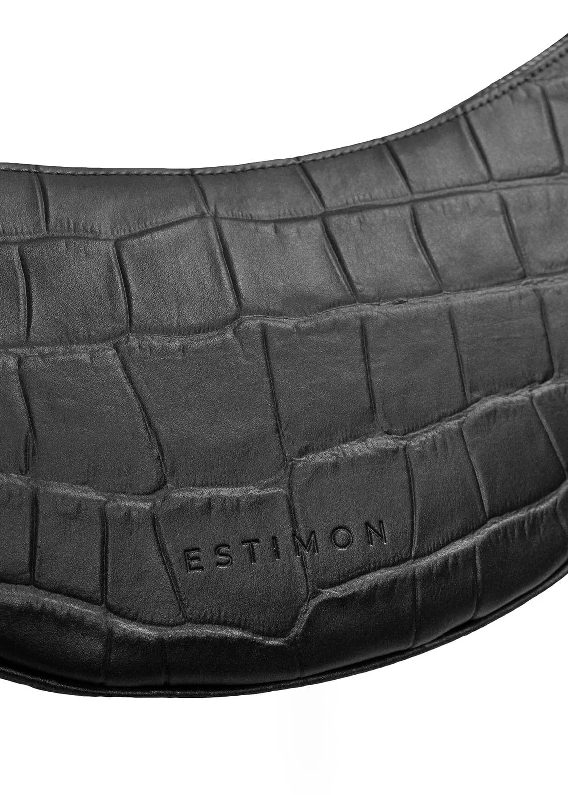 Mini Hobo Corn Leather Vegan Bag | Black Croco