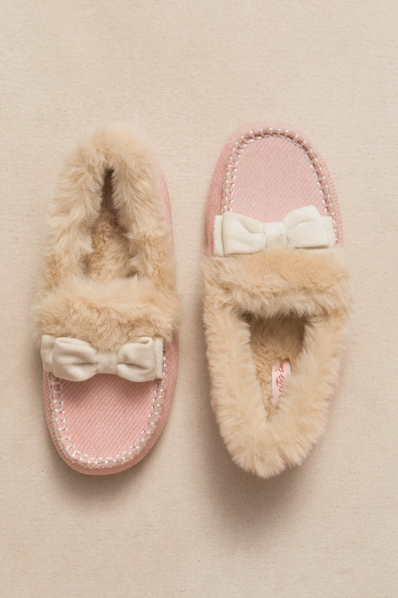 Mini Ivy Bow Slippers in Pink - FINAL SALE