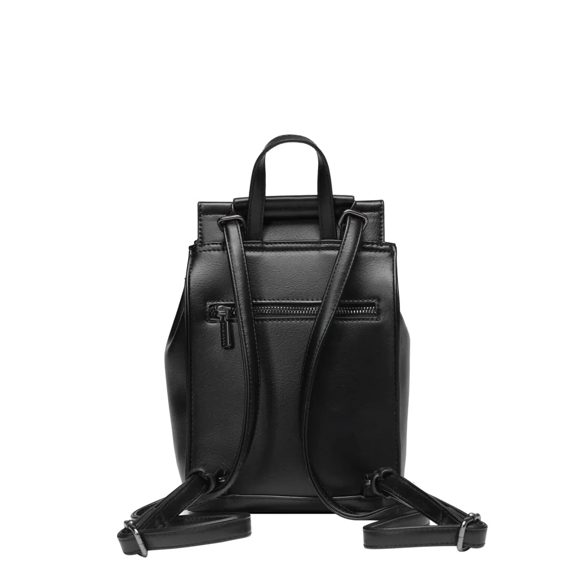 Mini Kim Vegan Leather Backpack | Black