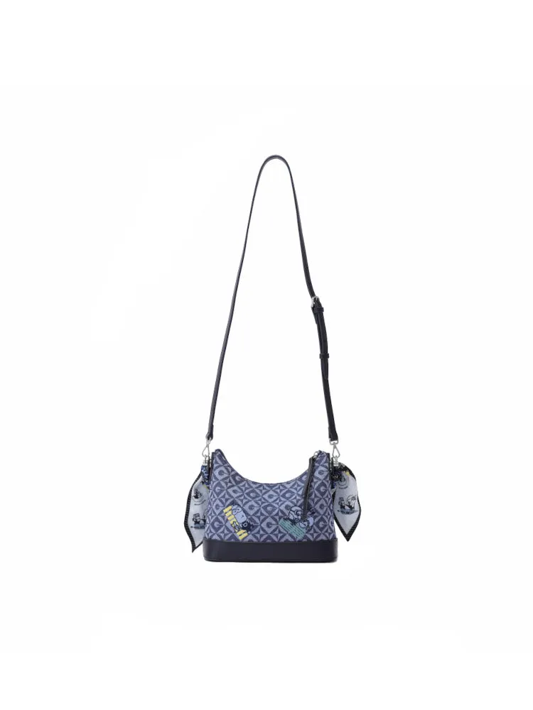 Minions Jacquard with Leather Hobo Bag