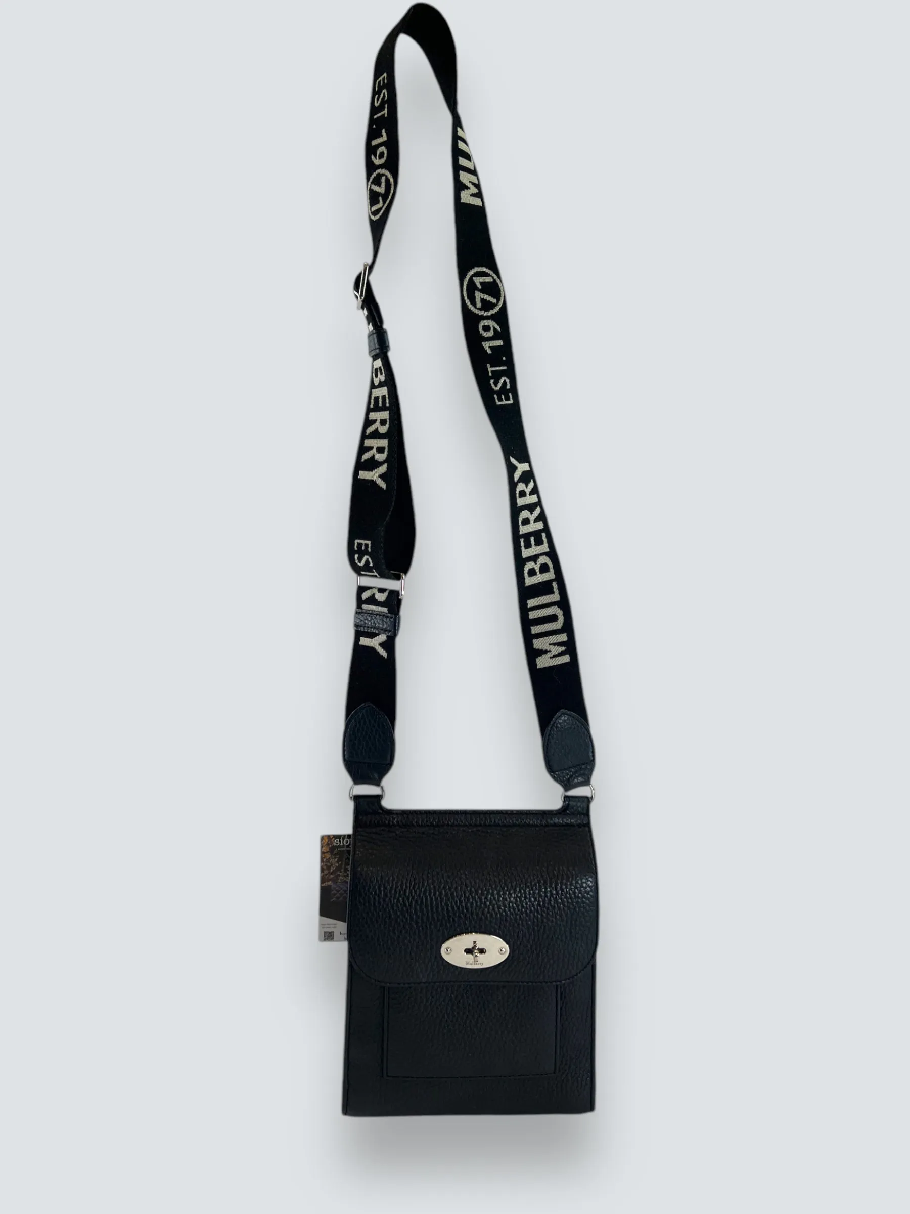 Mulberry Small Grey Leather Antony Messenger