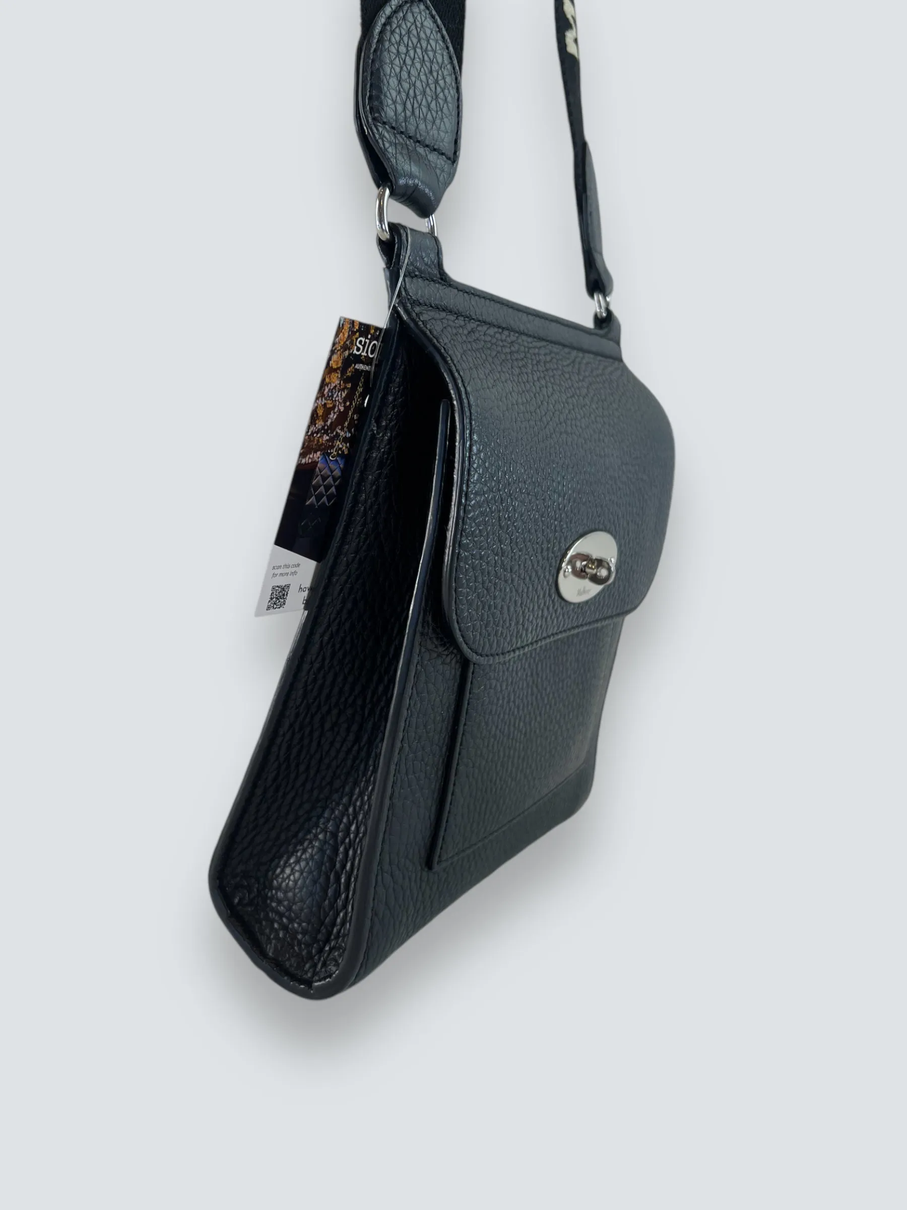 Mulberry Small Grey Leather Antony Messenger