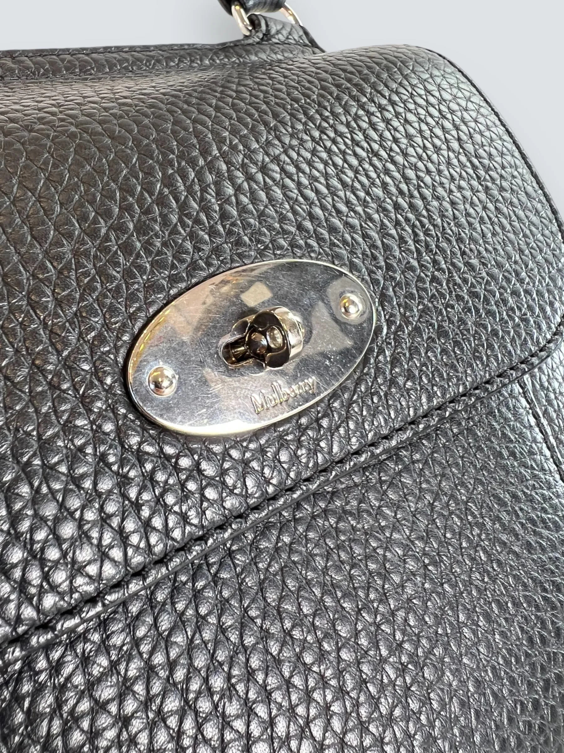 Mulberry Small Grey Leather Antony Messenger