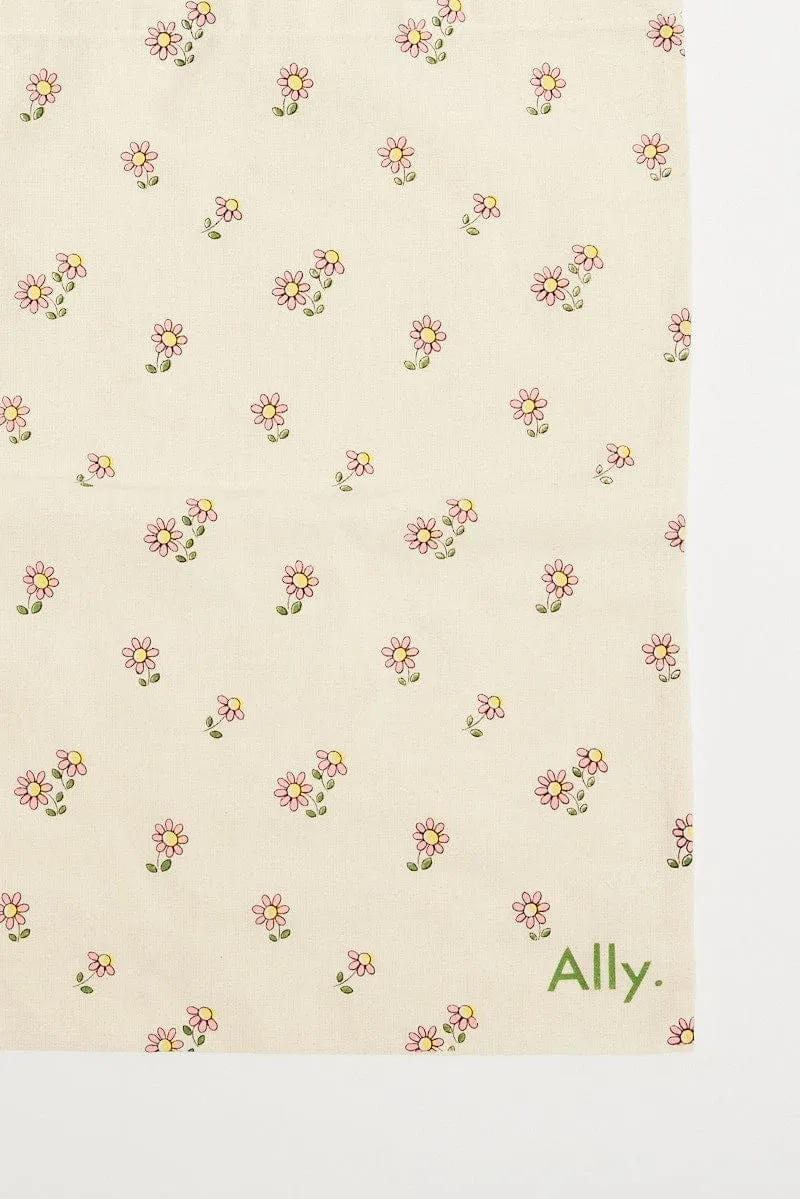 Multi Ditsy Tote Bag Printed Daisies