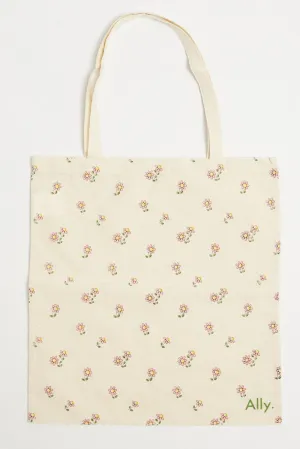 Multi Ditsy Tote Bag Printed Daisies