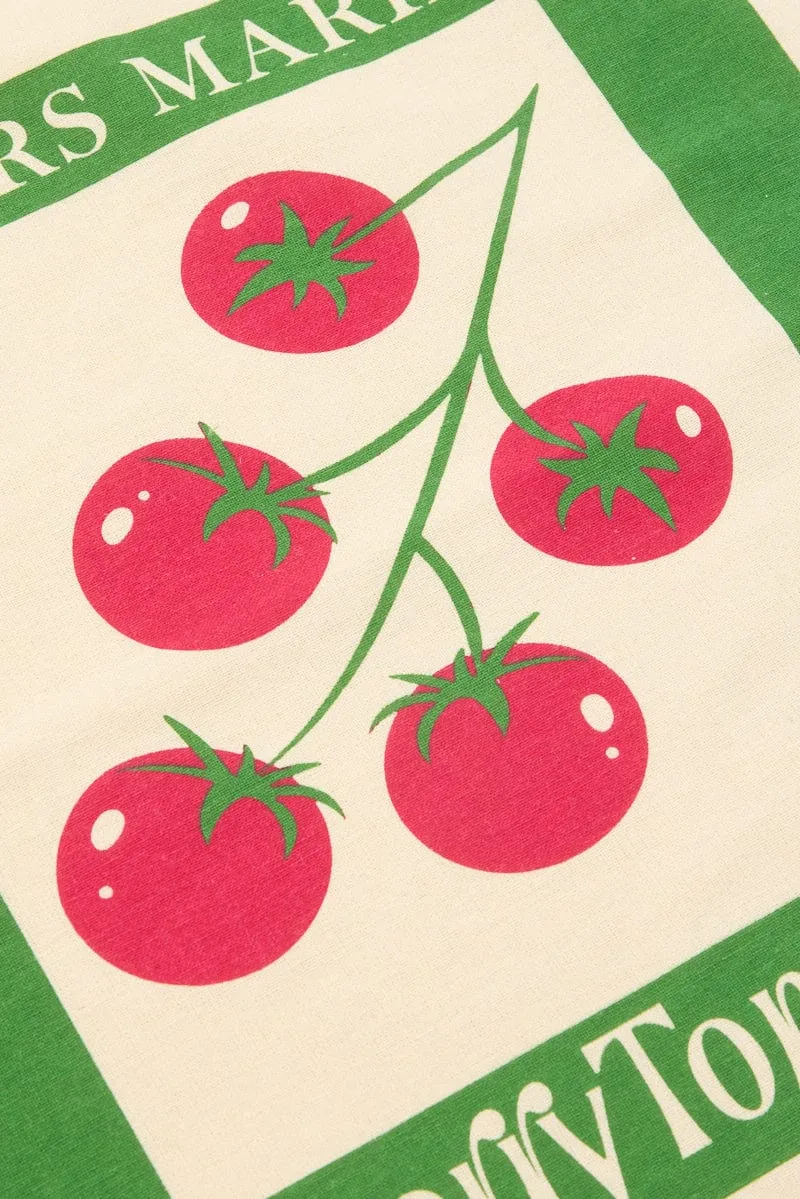 Multi Print Tote Bag Printed Farmers Market Tomatoes