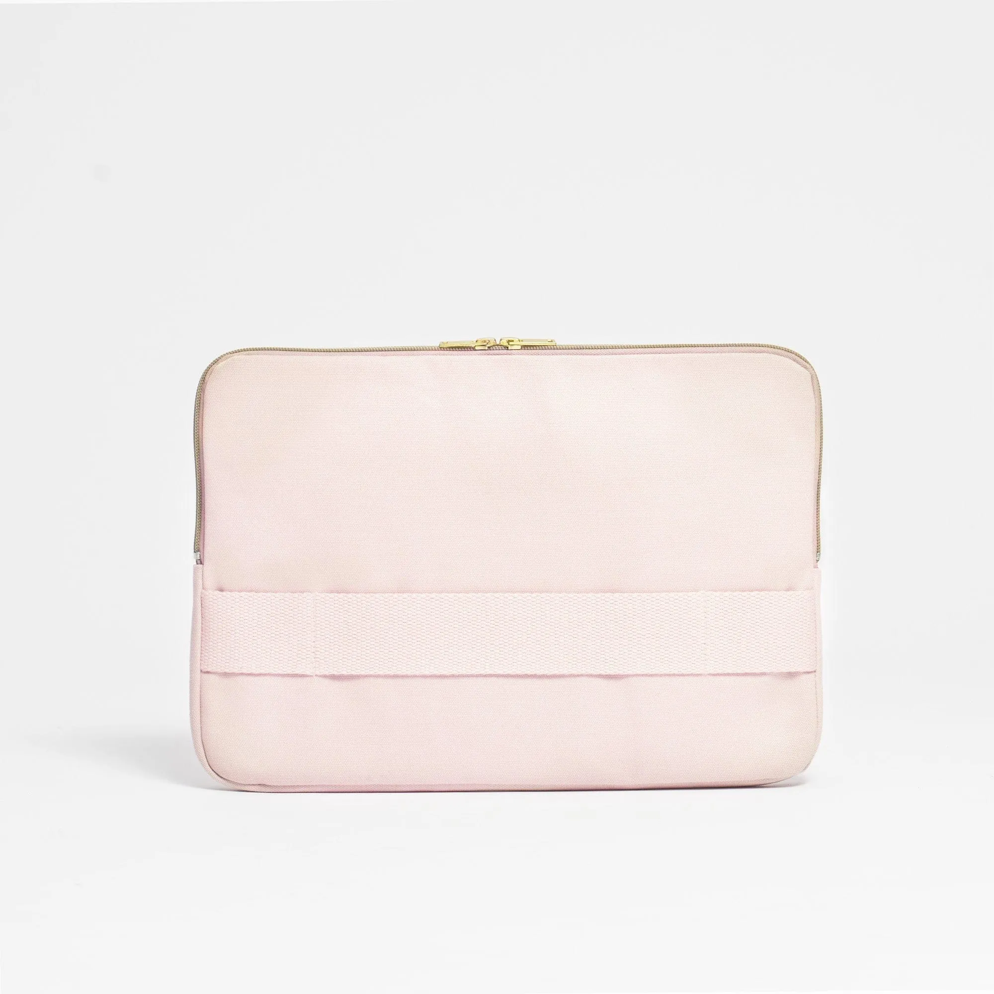 Natural Cotton Canvas Laptop Sleeve | Blush Pink
