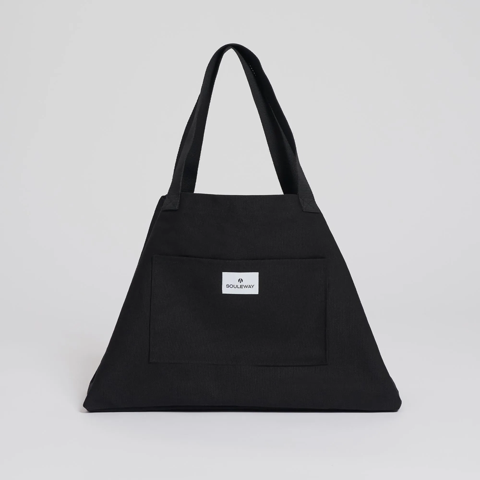 Natural Cotton Canvas Shopper | Black