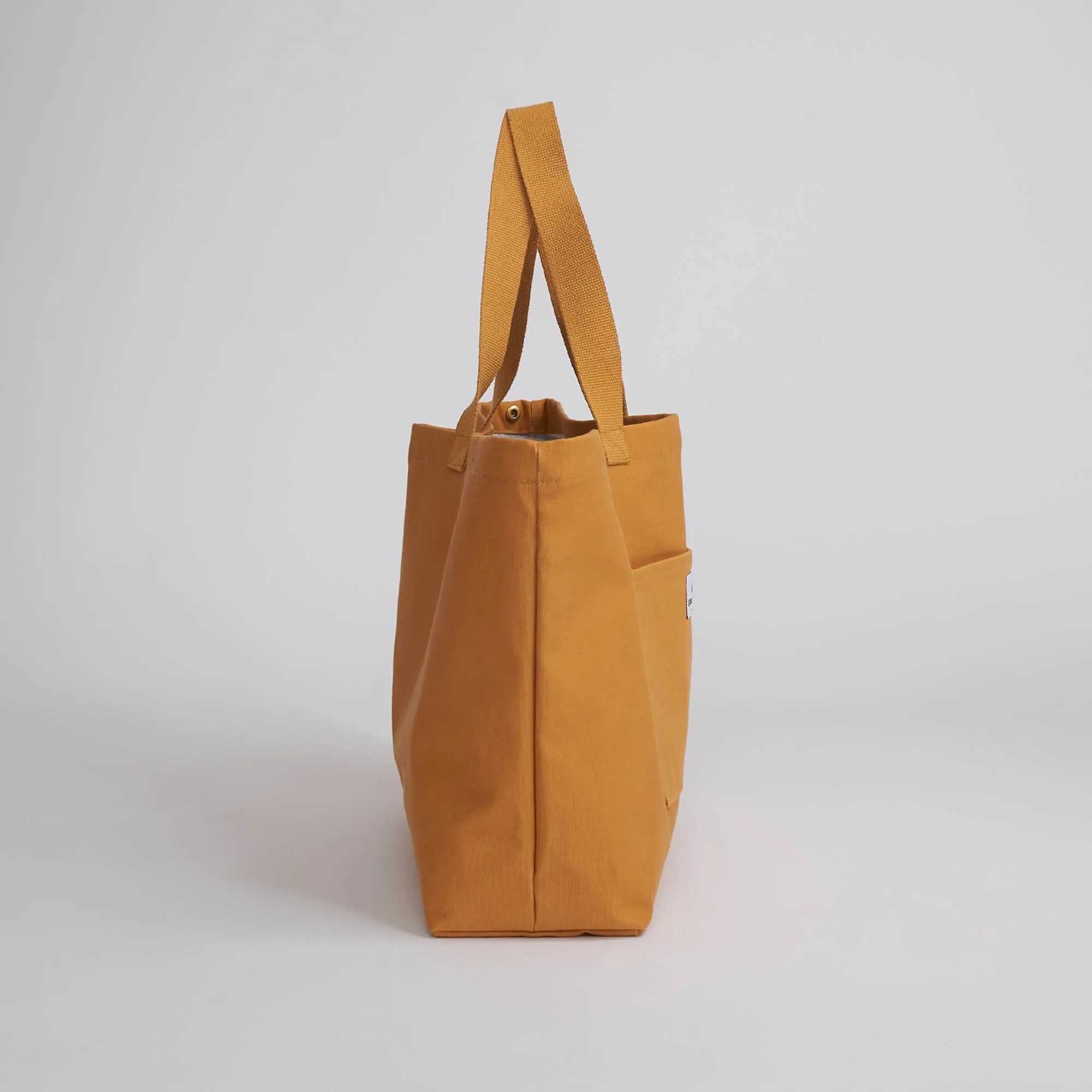 Natural Cotton Canvas Shopper | Mustard
