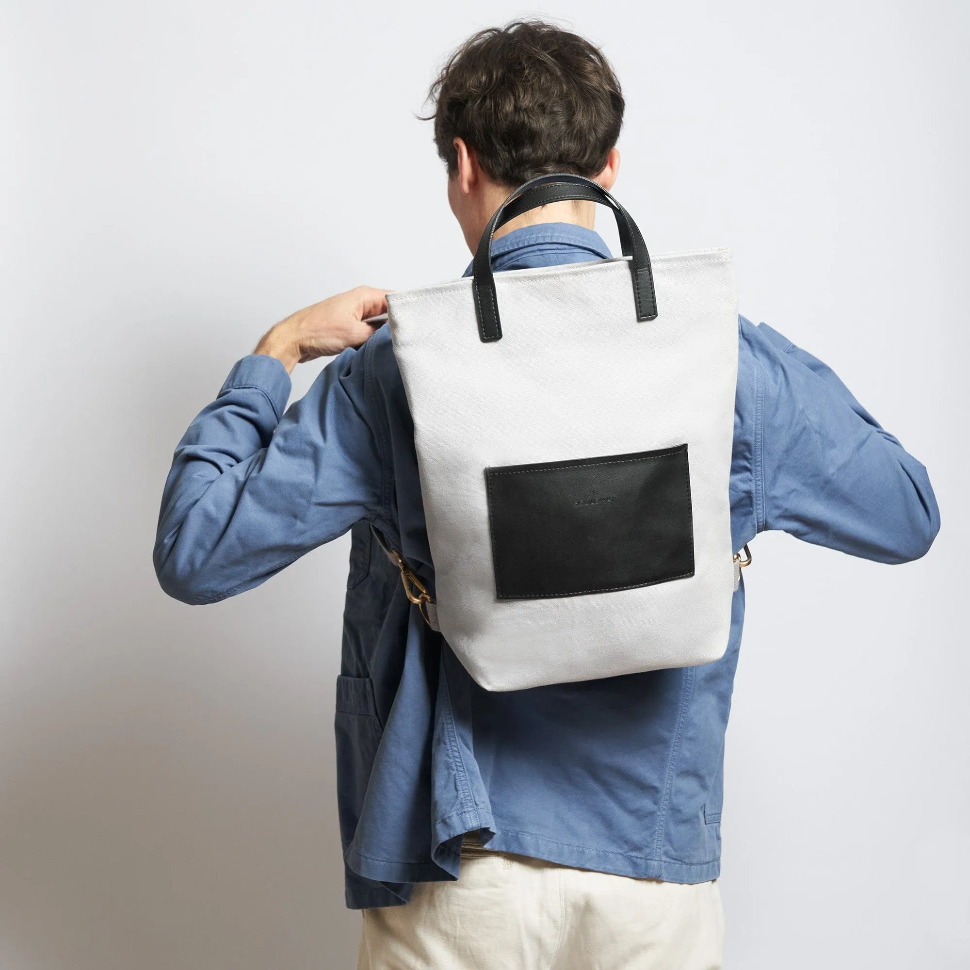 Natural Cotton Canvas Totepack | Dust Grey