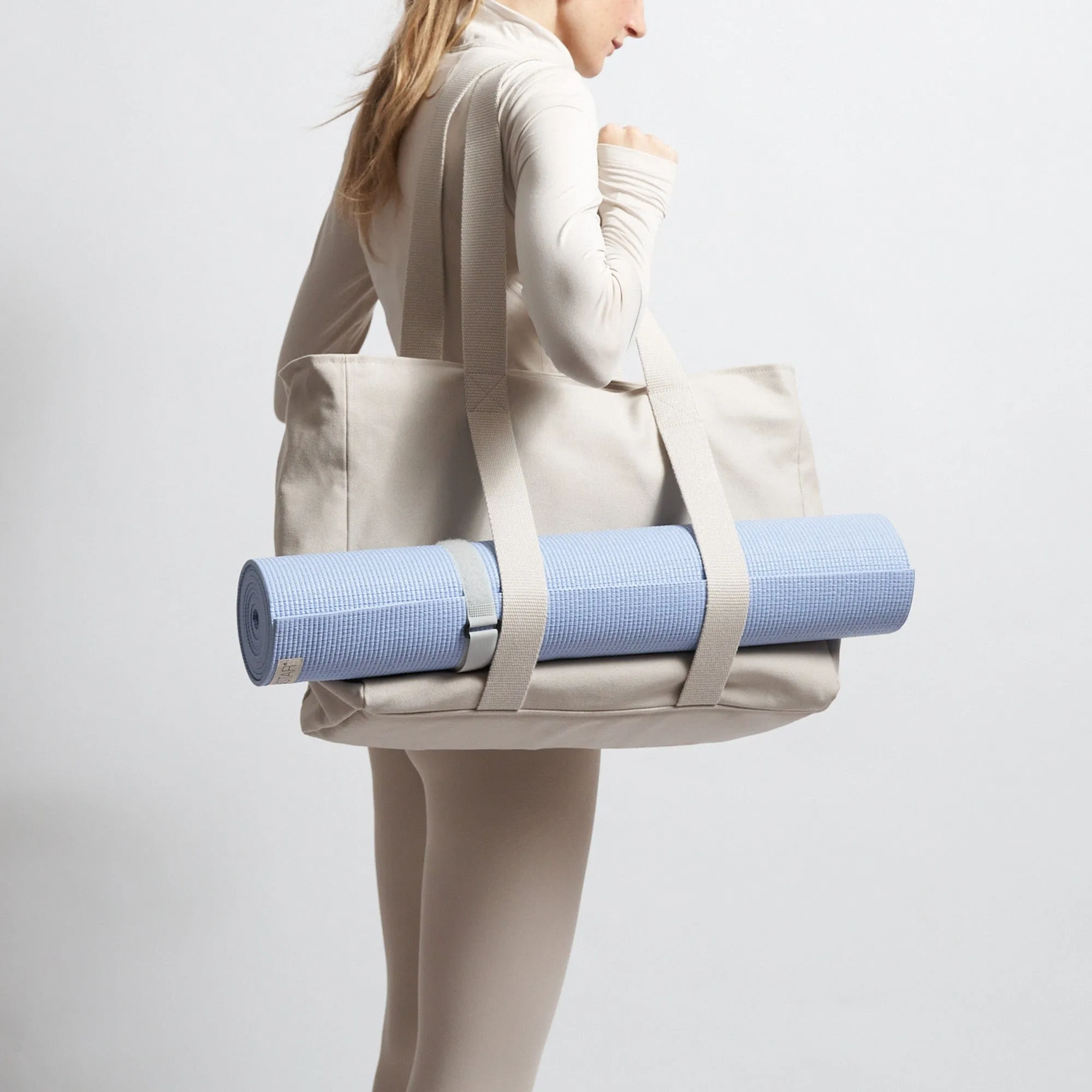 Natural Cotton Canvas Yoga Tote | Sand